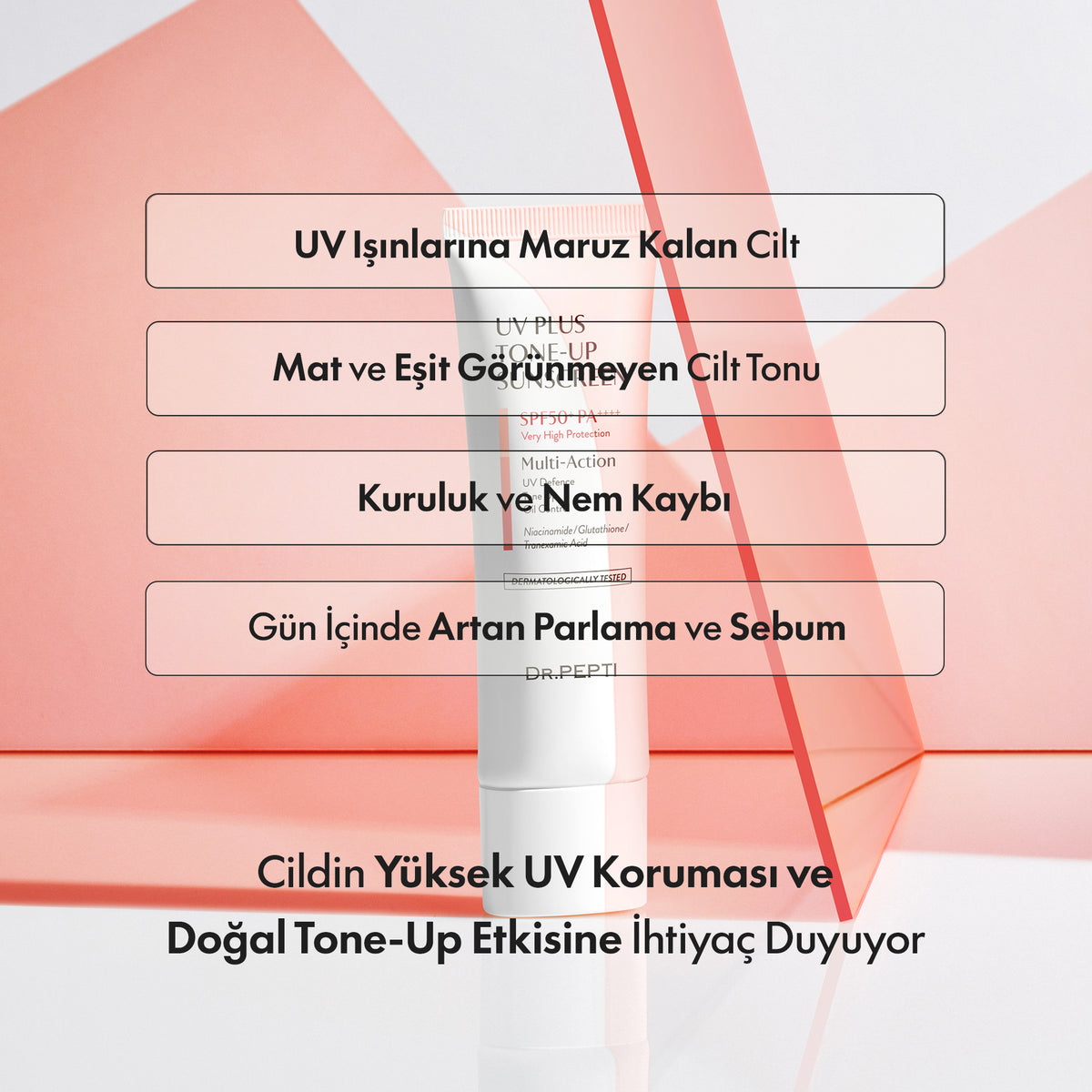 Dr. Pepti - UV Plus Tone-Up Sunscreen SPF50+ PA++++ 50 ml
