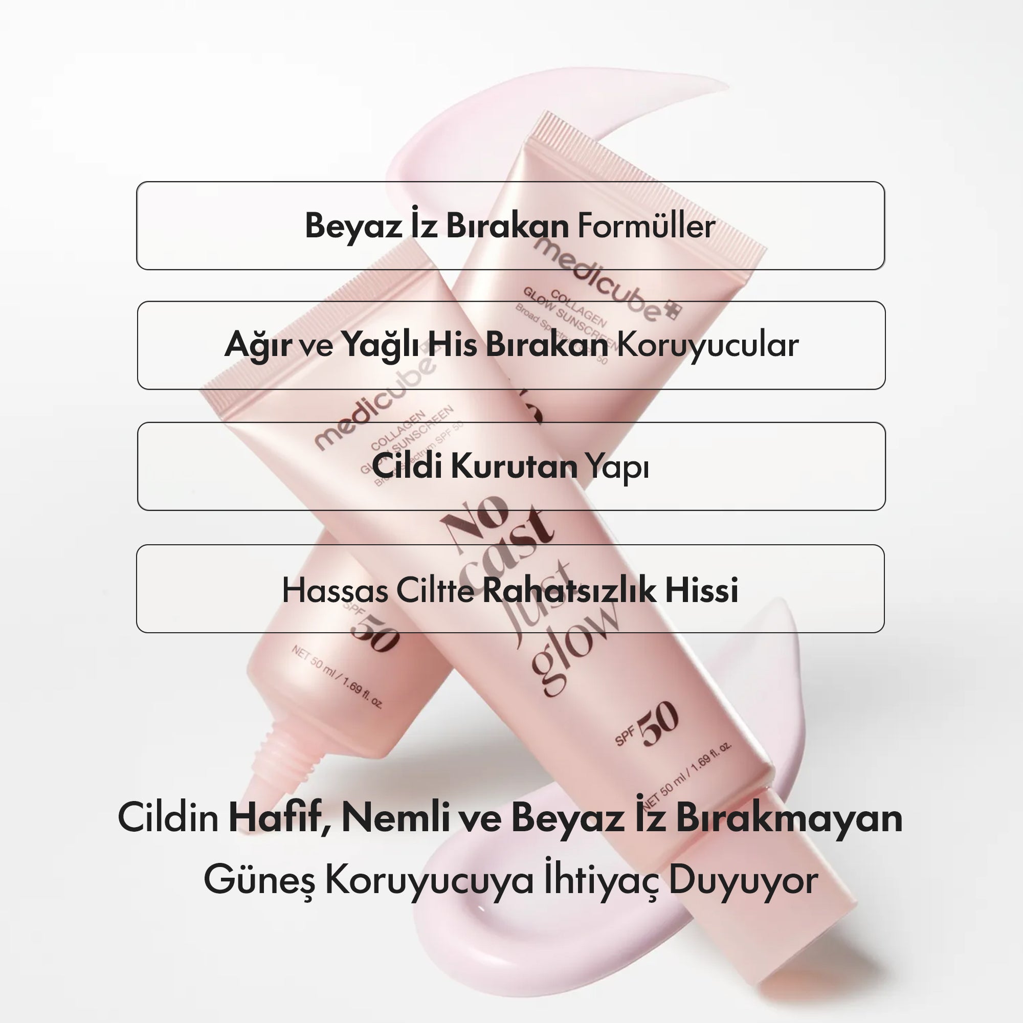 Medicube - No Cast Just Glow Collagen Güneş Kremi 50 ml
