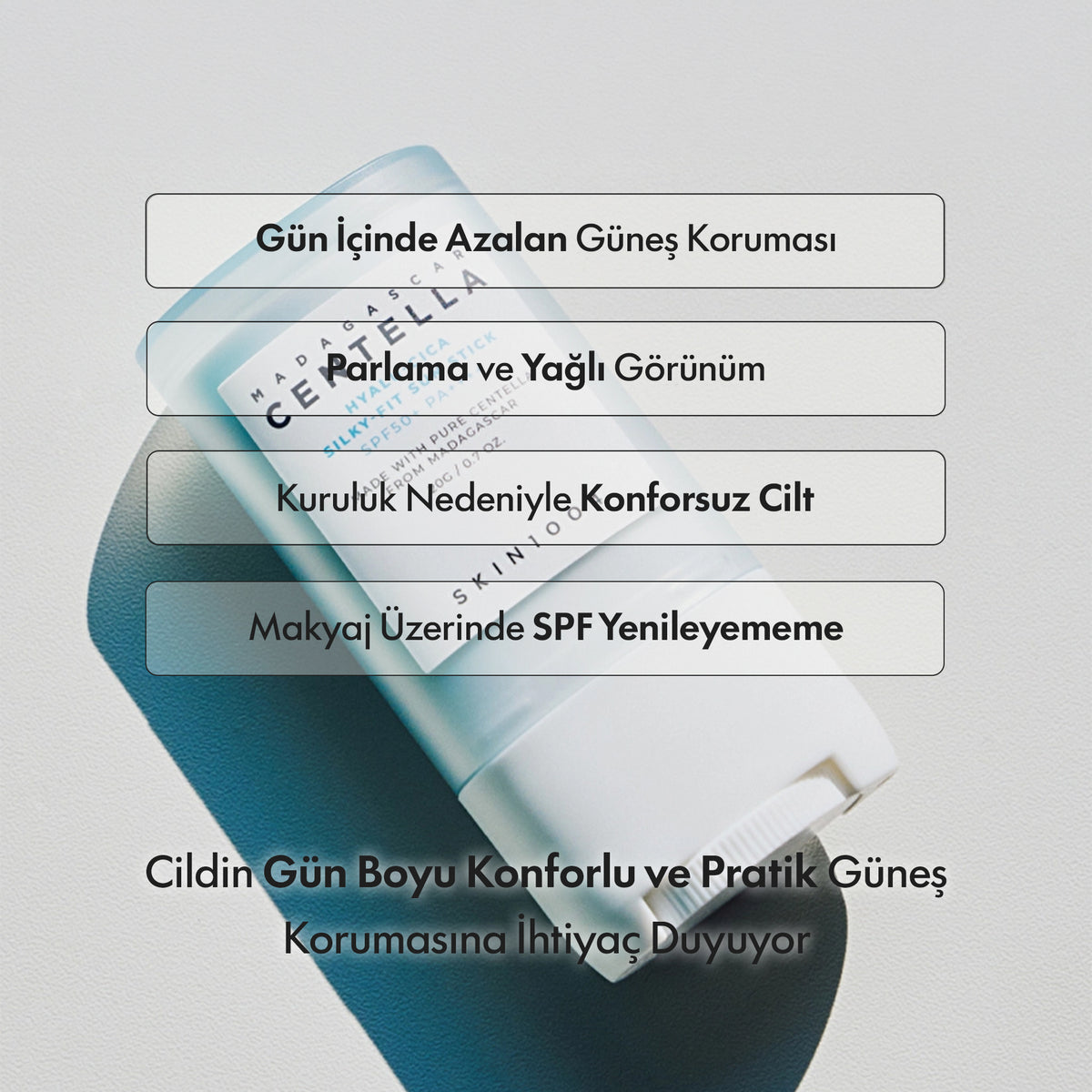 Skin 1004 - Centella Hyalu-Cica Silky-Fit Stick Güneş Kremi 20 g