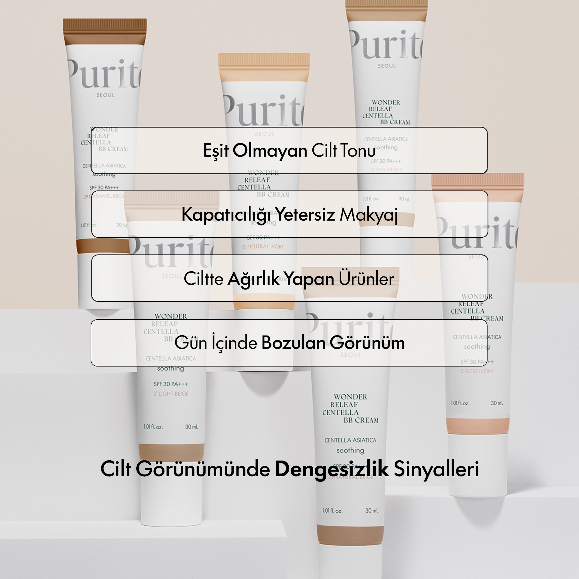 PURİTO SEOUL - Wonder Releaf Centella BB Krem SPF30 PA+++ #23 Natural Beige 30 ml