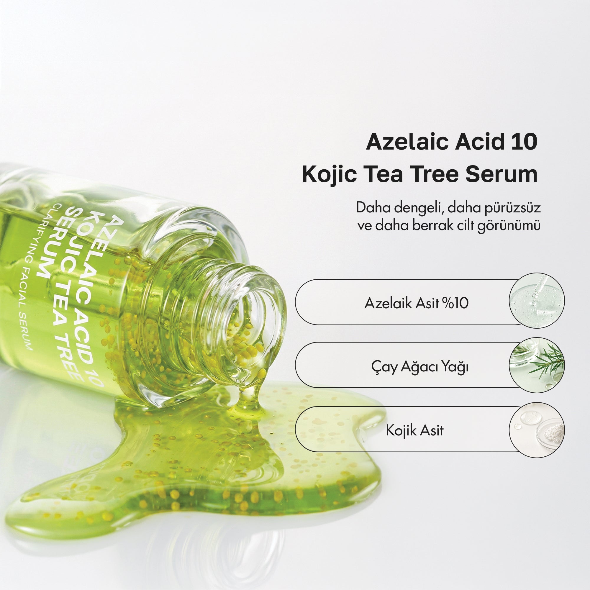 PURİTO SEOUL - Azelaic Acid 10% + Kojic Acid & Tea Tree Serum 30 ml