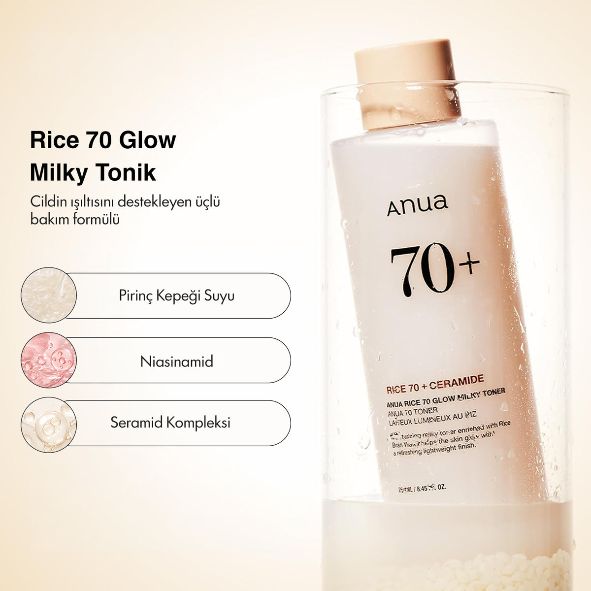 Anua - Rice 70 Glow Pirinçli Süt Tonik 250 ml