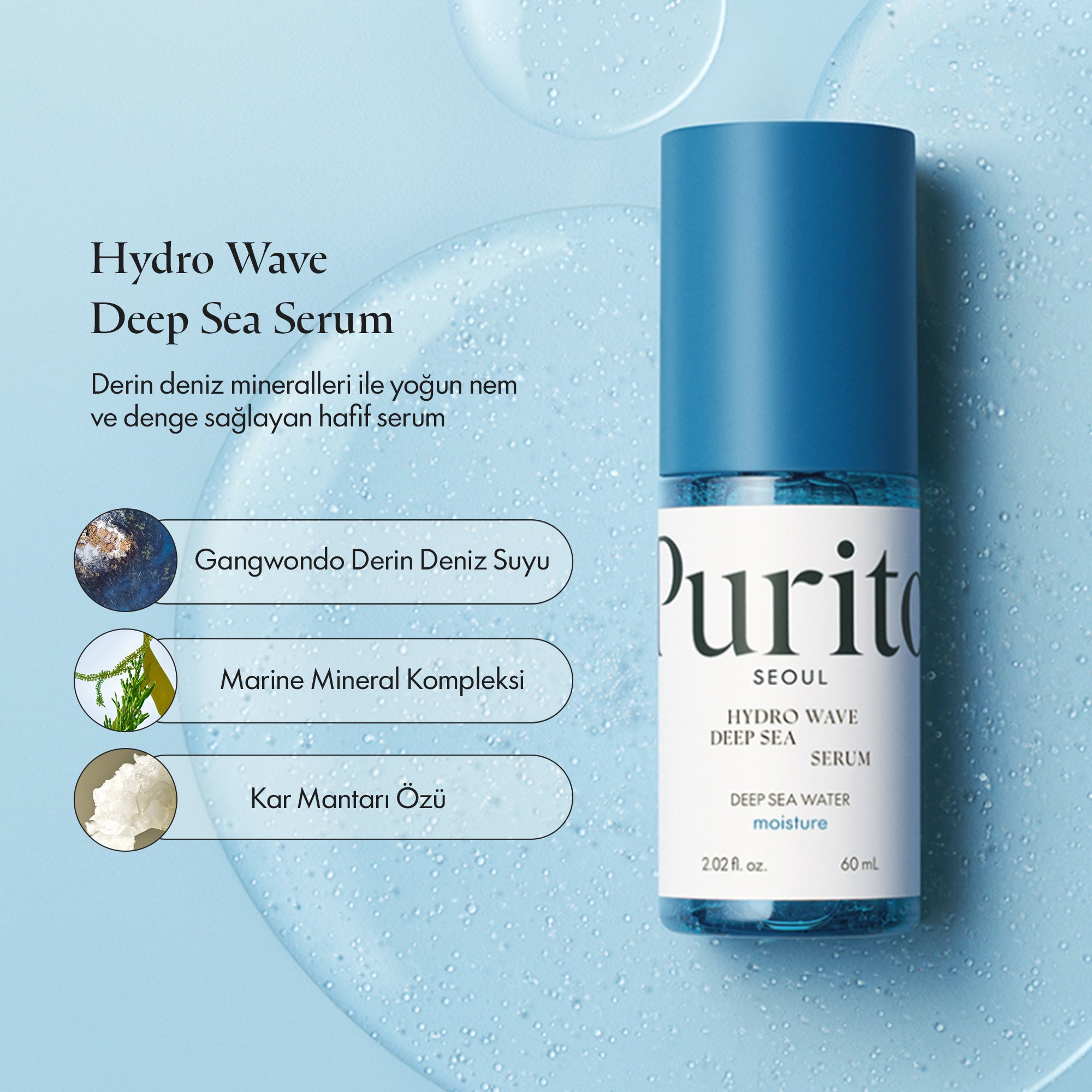 PURİTO SEOUL - Hydro Wave Deep Sea Serum 60 ml