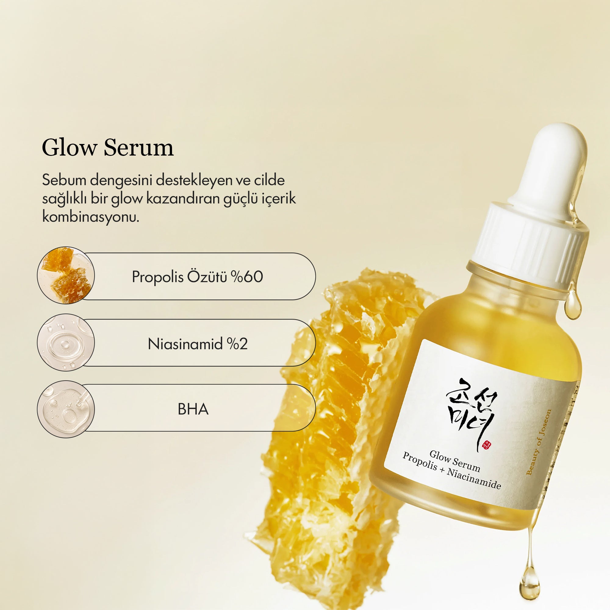 BEAUTY OF JOSEON - Glow Propolis Ve Niacinamidli Aydınlatıcı Serum 30 ml