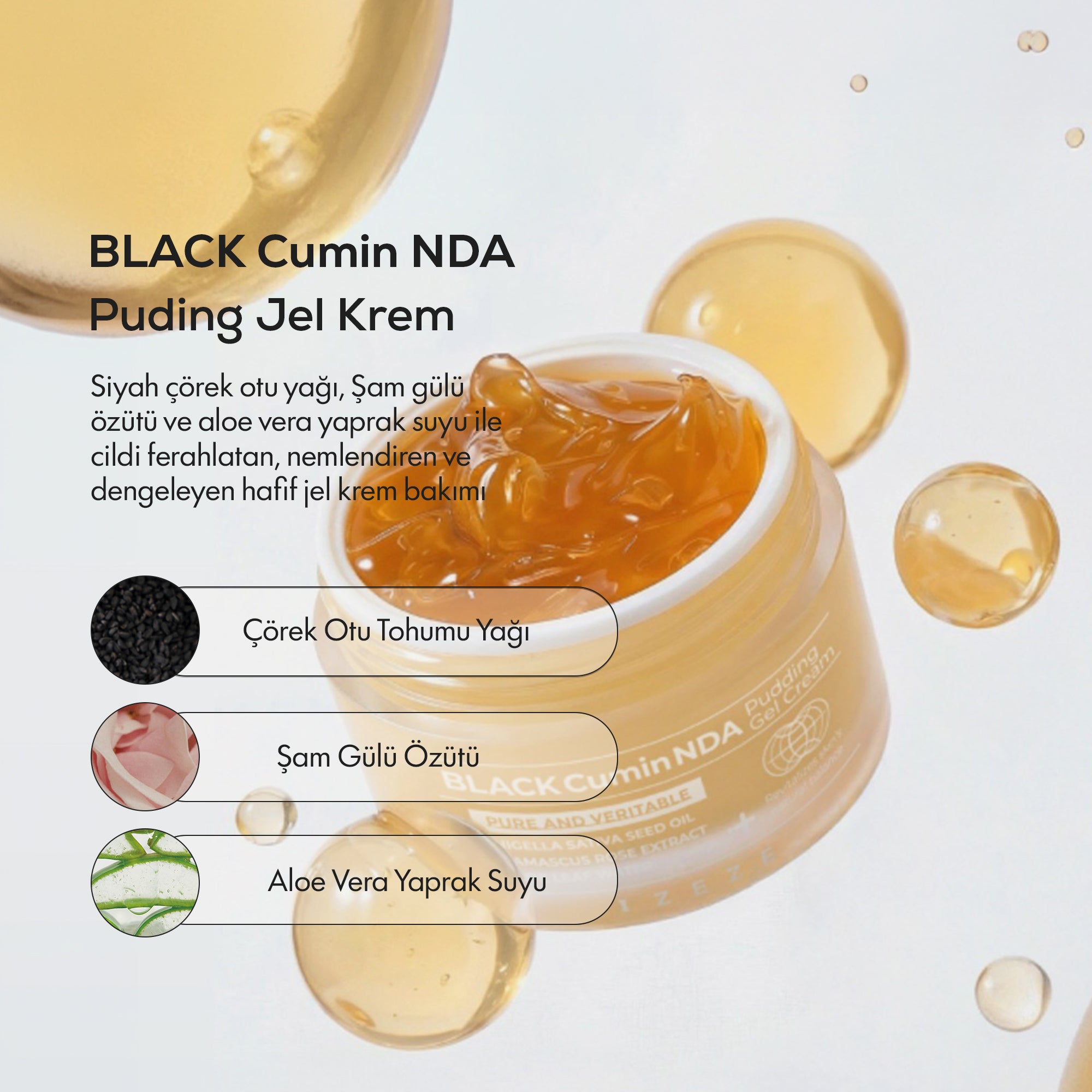 IZEZE - Black Cumin NDA Puding Jel Krem 50 ml