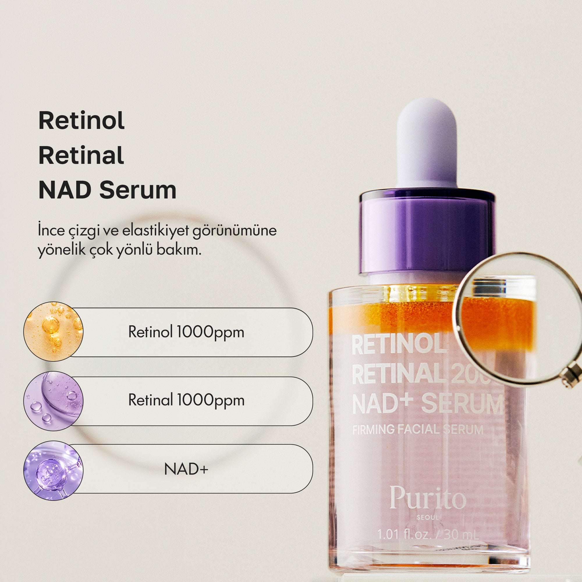 PURİTO SEOUL - Retinol Retinal 2000 NAD+ Serum 30 ml