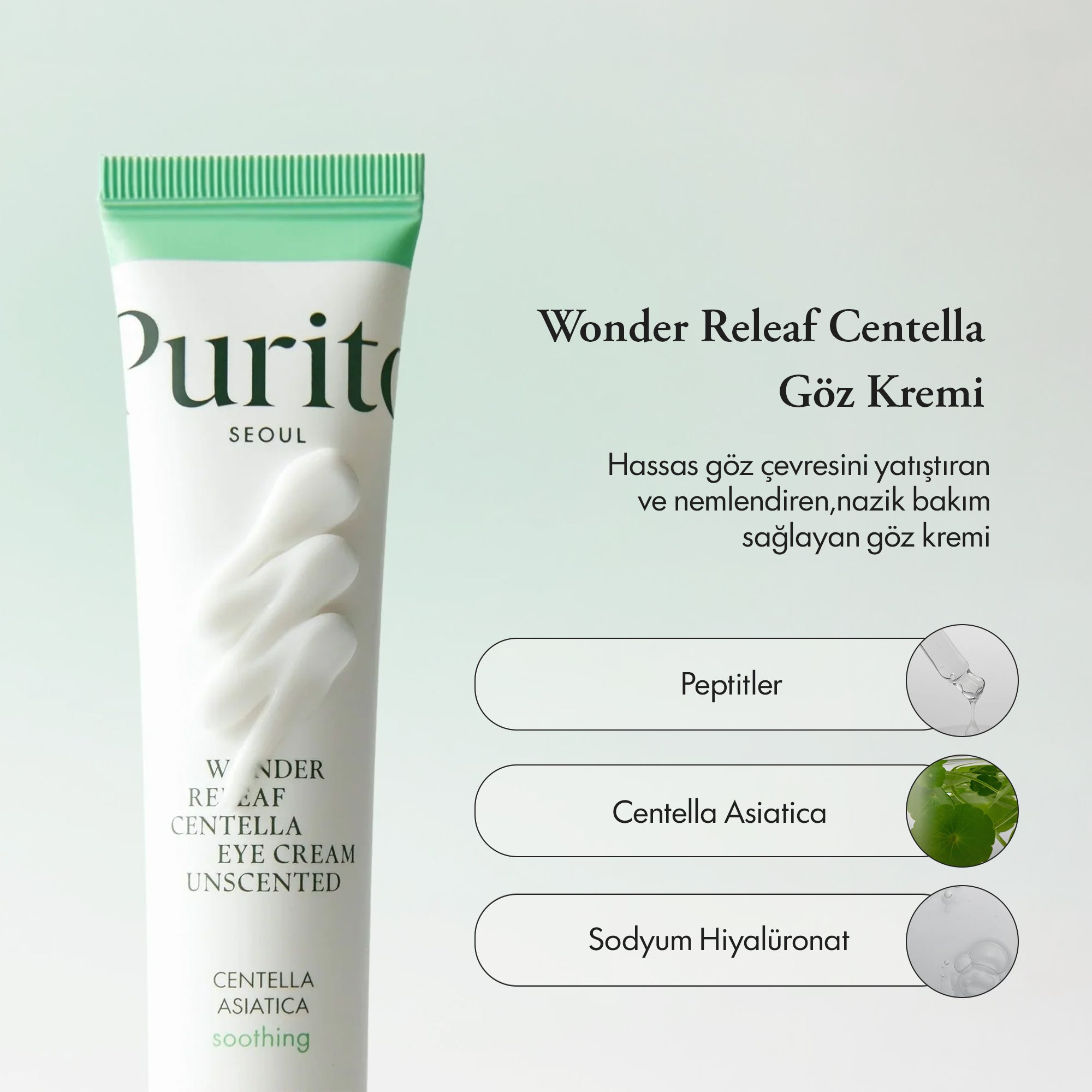 PURİTO SEOUL - Wonder Releaf Centella Göz Kremi Kokusuz 30 ml