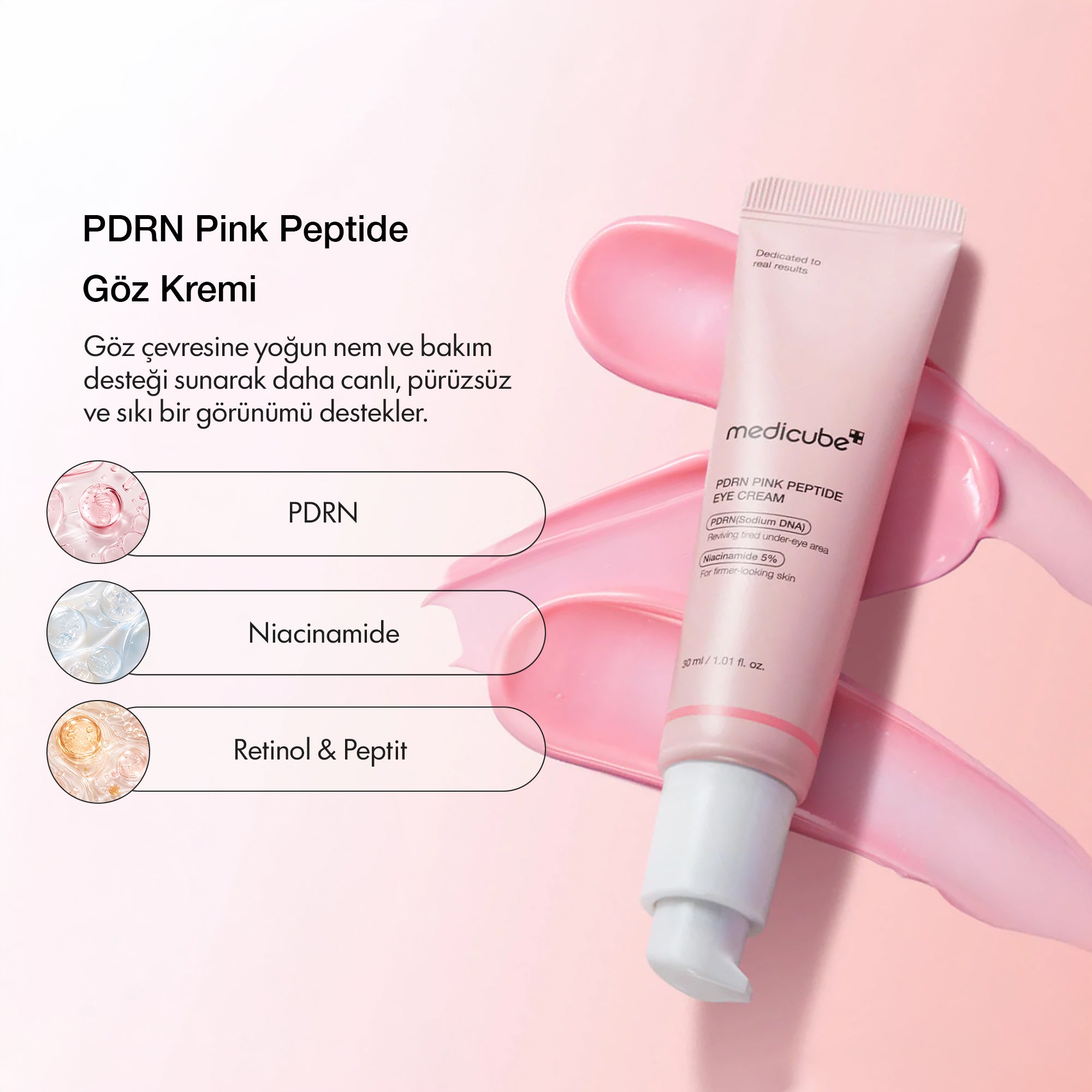 Medicube - PDRN Pink Peptide Göz Kremi 30 ml