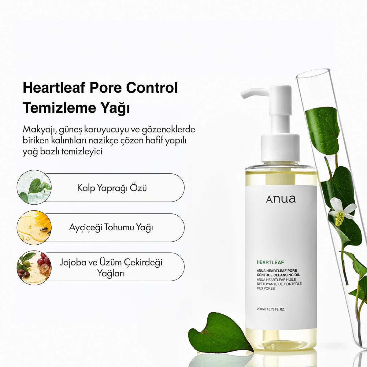 Anua - Hearleaf Pore Control Temizleme Yağı 200 ml