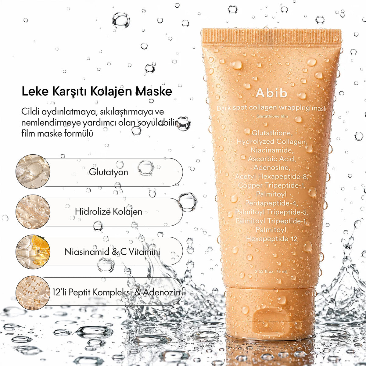 Abib - Dark Spot Collagen Wrapping Mask Glutathione Film 100 ml