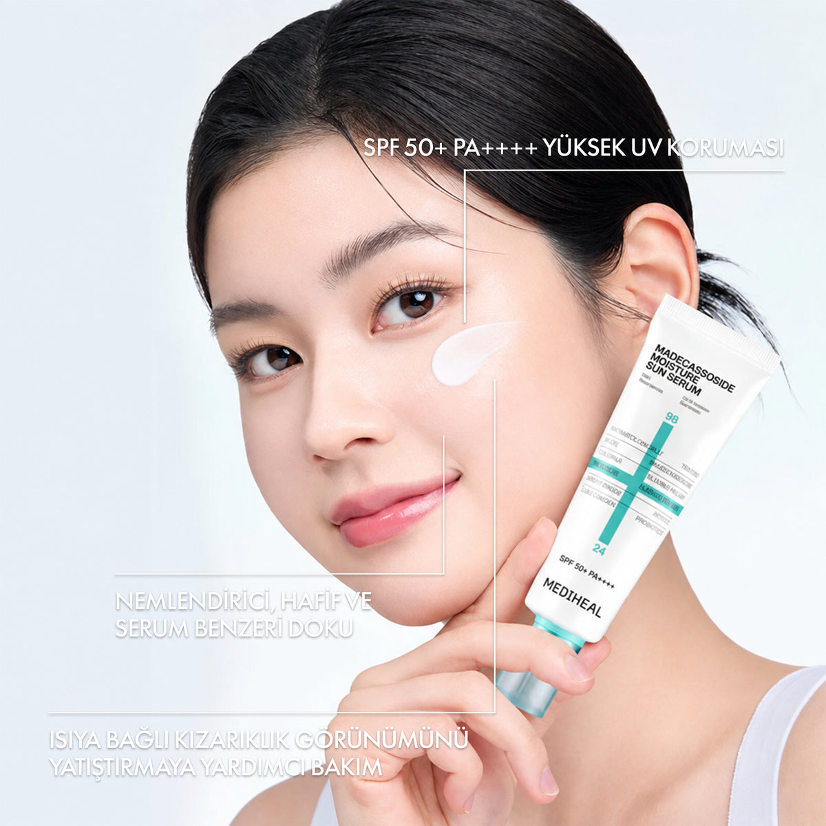 Mediheal - Madecassoside Moisture Sun Serum Spf 50+ 50 g