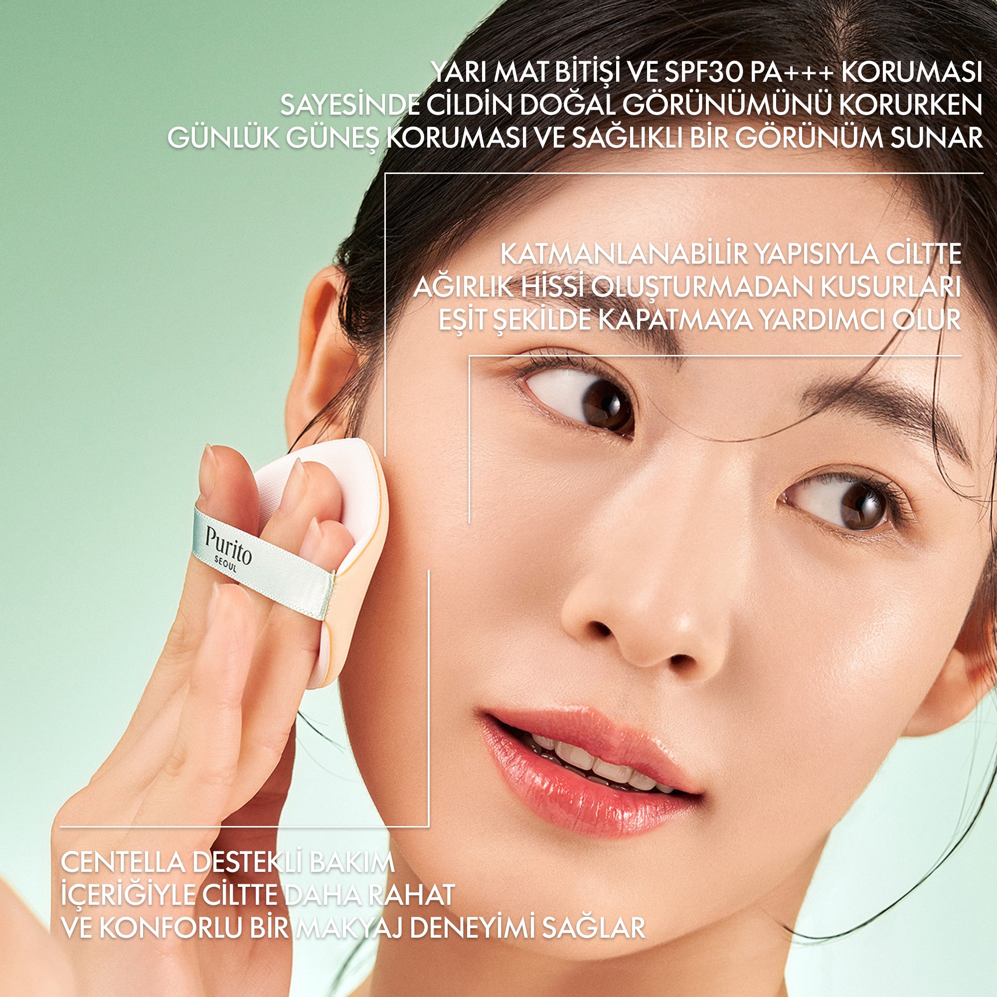 Purito Seoul - Wonder Releaf Centella BB Cushion #13 Neutral Ivory 15 g