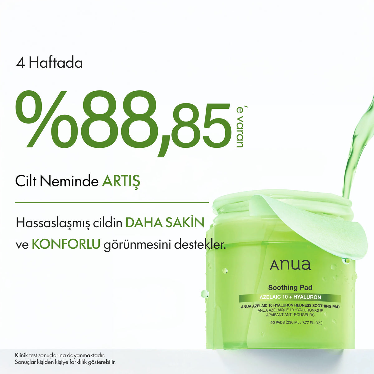 Anua - Azelaic 10 Hyaluron Redness Soothing Pad (90 Adet)
