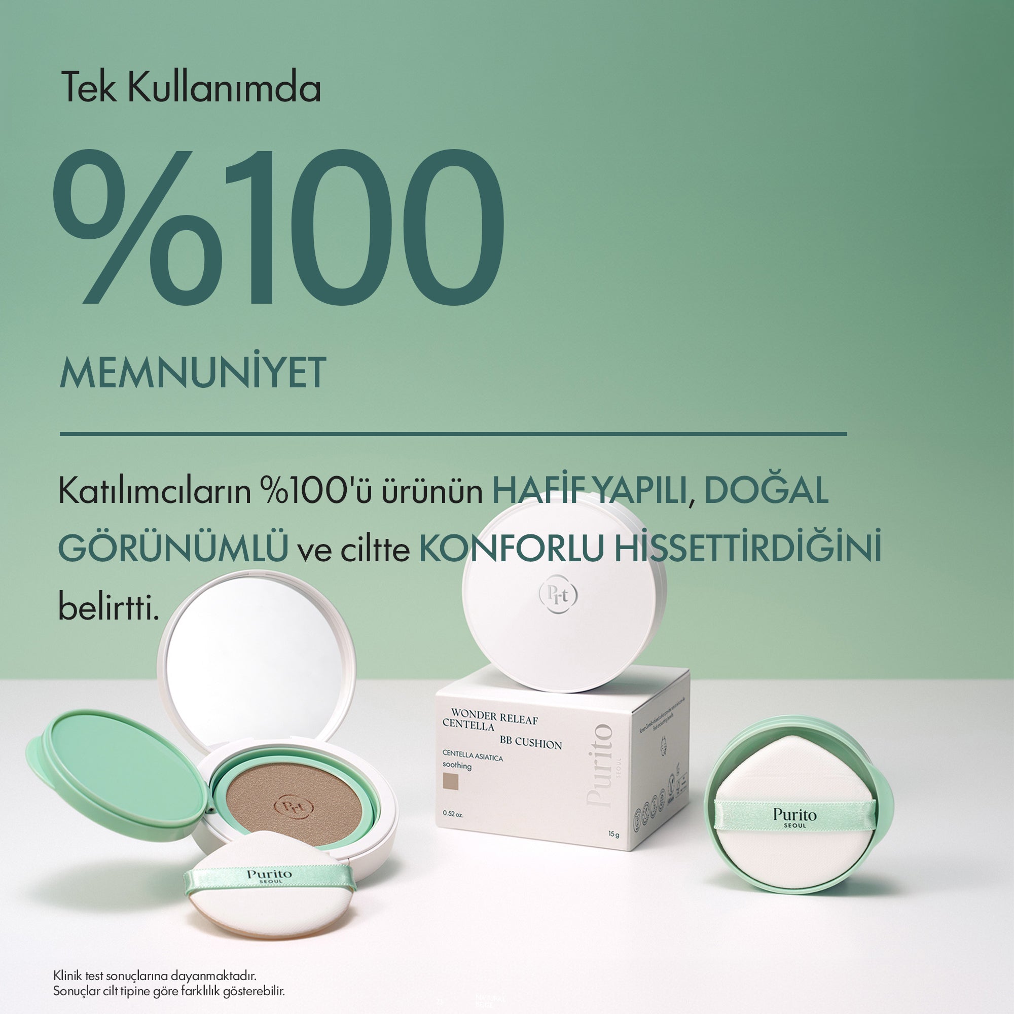 Purito Seoul - Wonder Releaf Centella BB Cushion #21 Light Beige 15 g