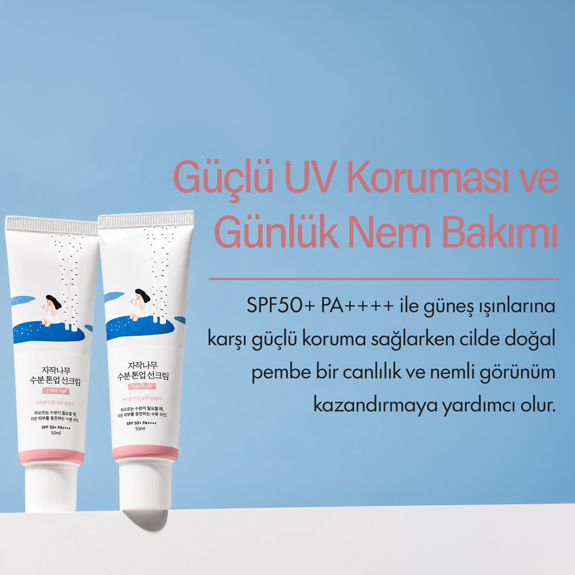 ROUND LAB - Birch Juice Moisturizing Ton Eşitleyici Güneş Kremi 50 ml