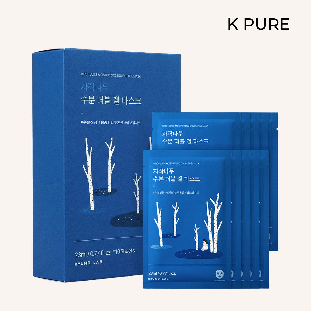 Round Lab - Birch Juice Moisturizing Double Gel maske