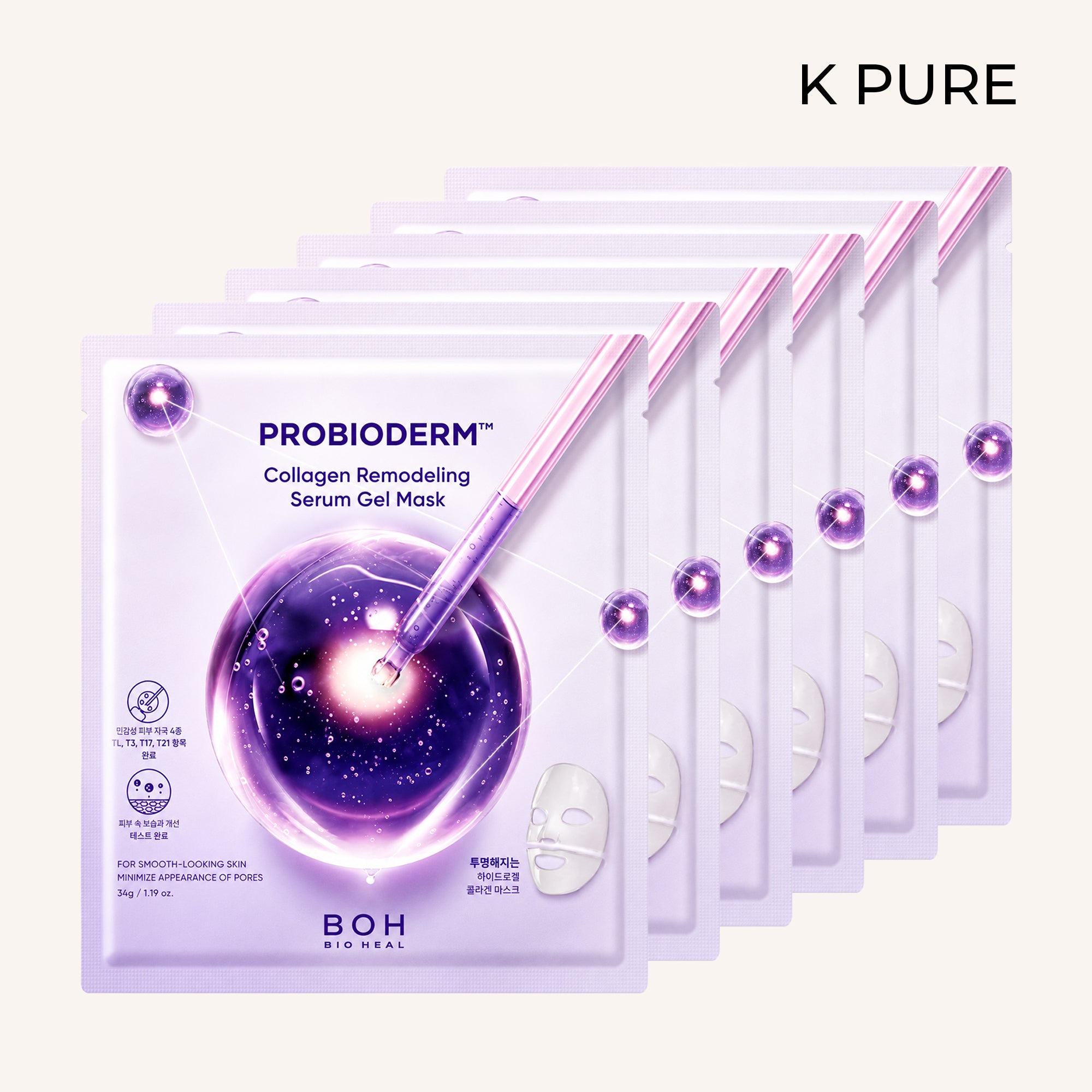 BOH Bioheal - PROBIODERM™ Collagen Remodeling Serum Jel Maske 6'lı Set