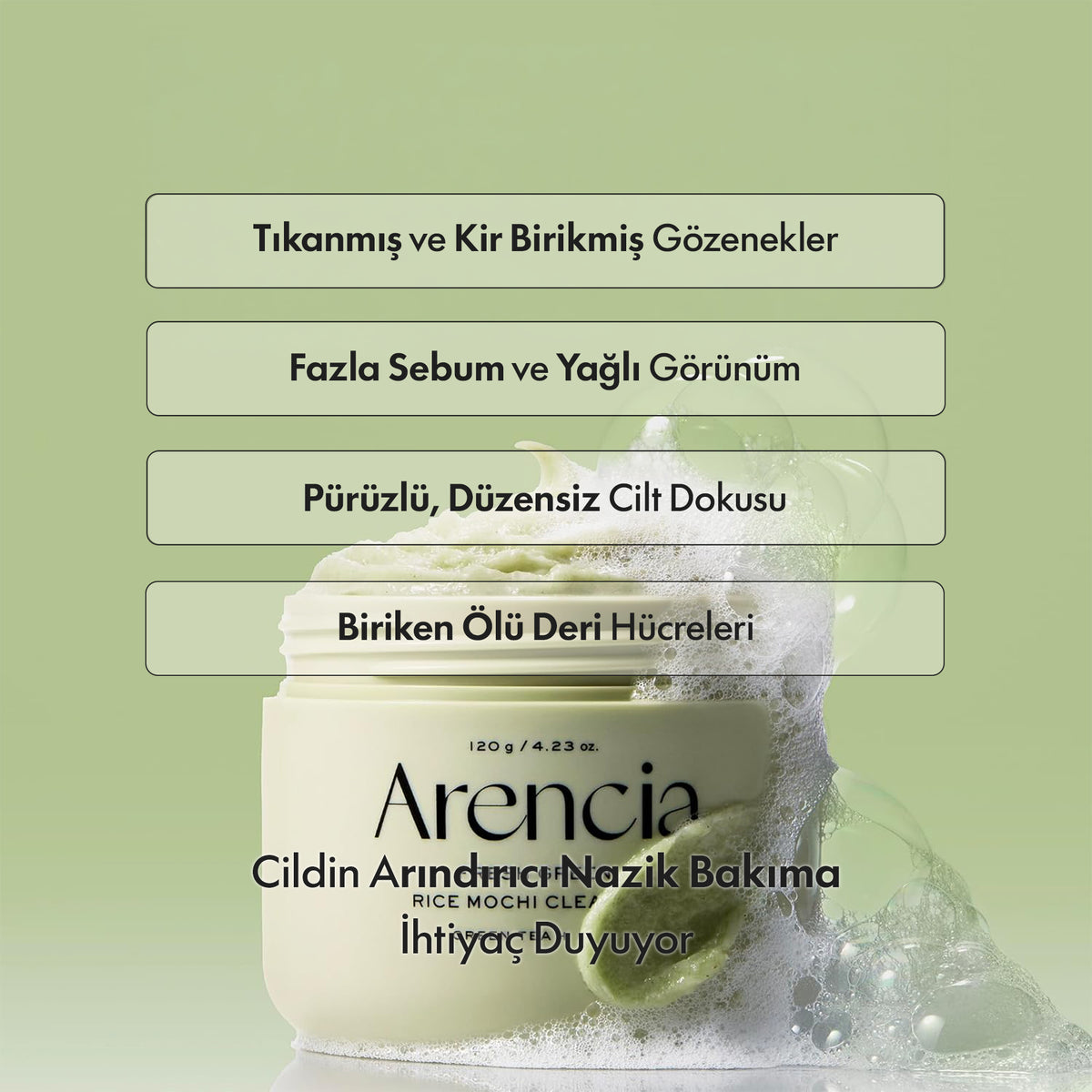 Arencia - Fresh Green Rice Mochi Cleanser 120 g