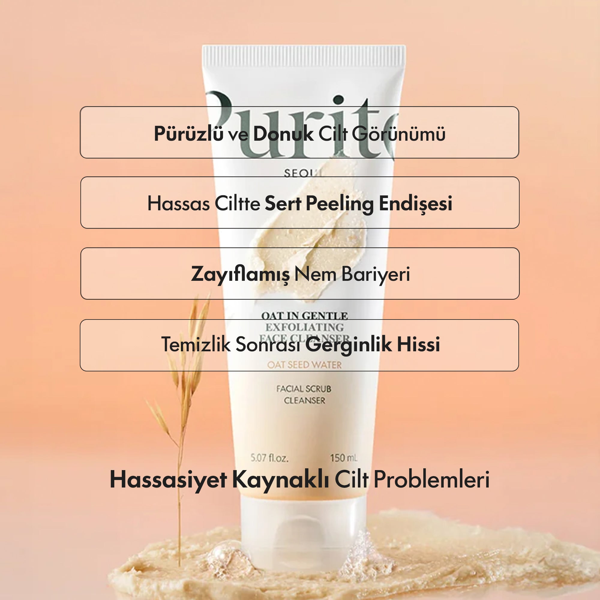 Purito Seoul - Oat In Nazik Yüz Temizleyici 150 ml