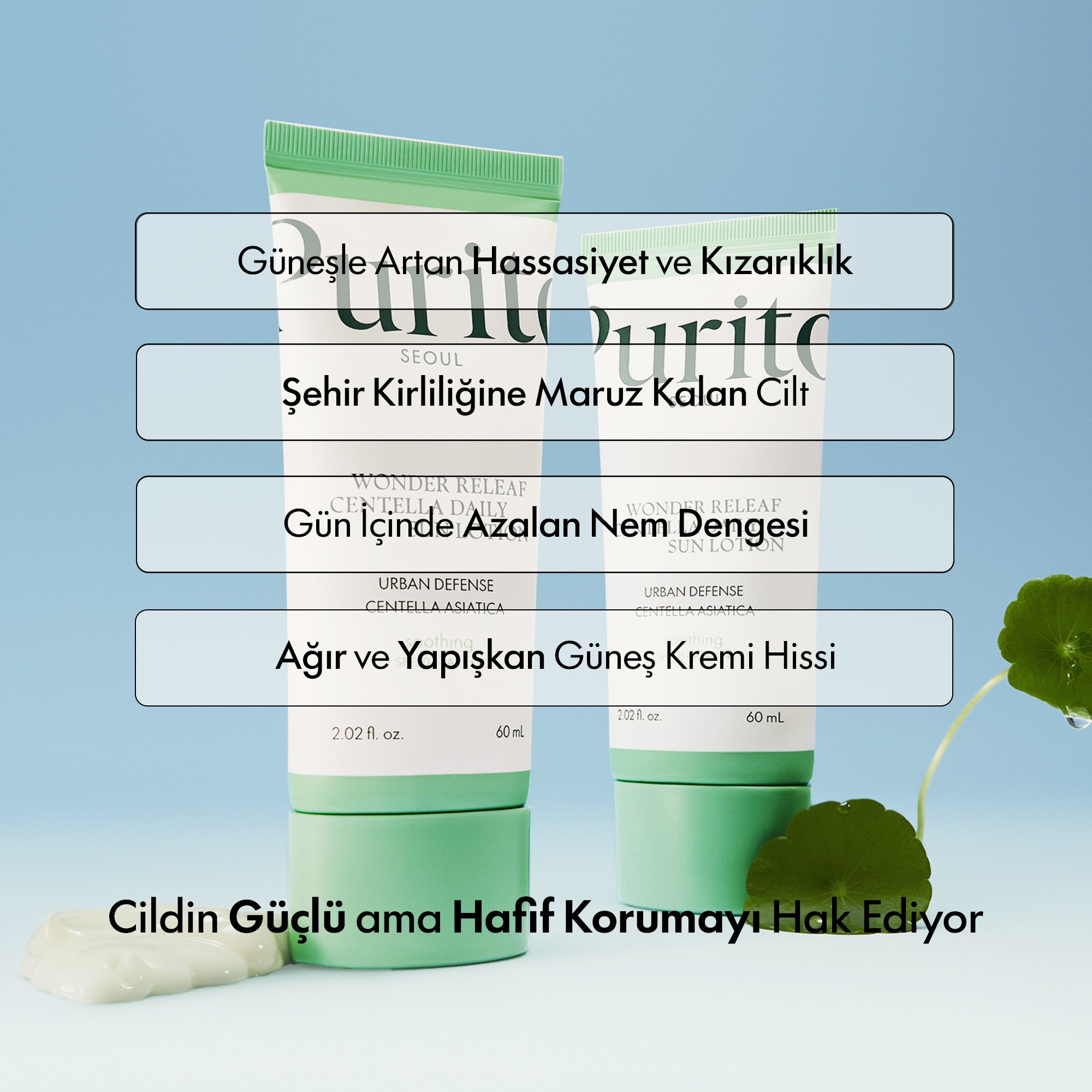 PURİTO SEOUL - Wonder Releaf Centella SPF50+ PA++++ Güneş Kremi 60 ml