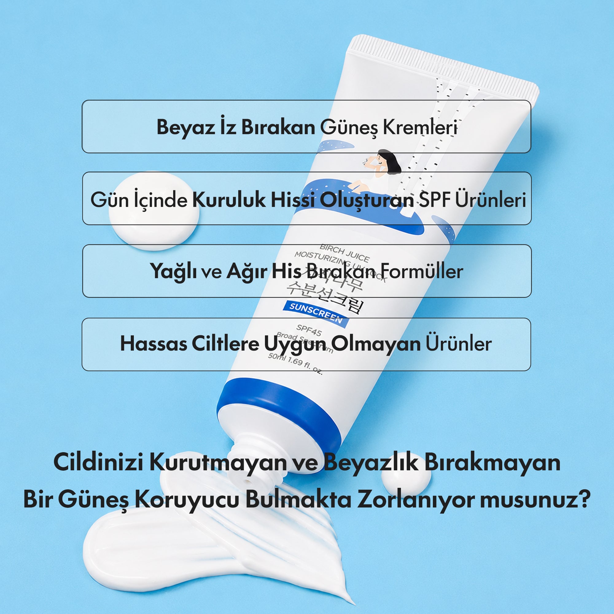ROUND LAB - Birch Juice Nemlendirici Aydınlatıcı Güneş Kremi 50 ml