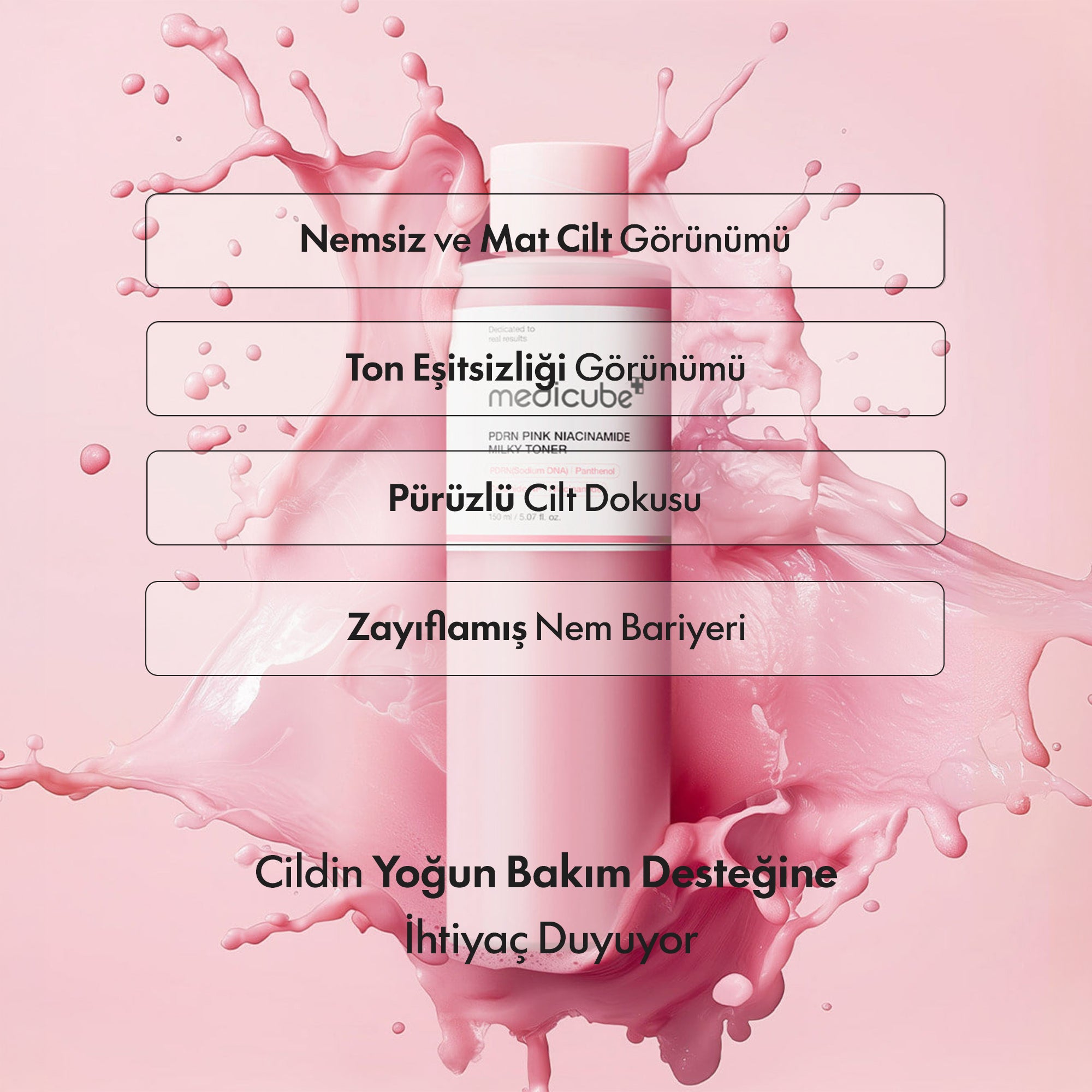 Medicube - PDRN Pİnk Niacinamide Milky Tonik 150 ml