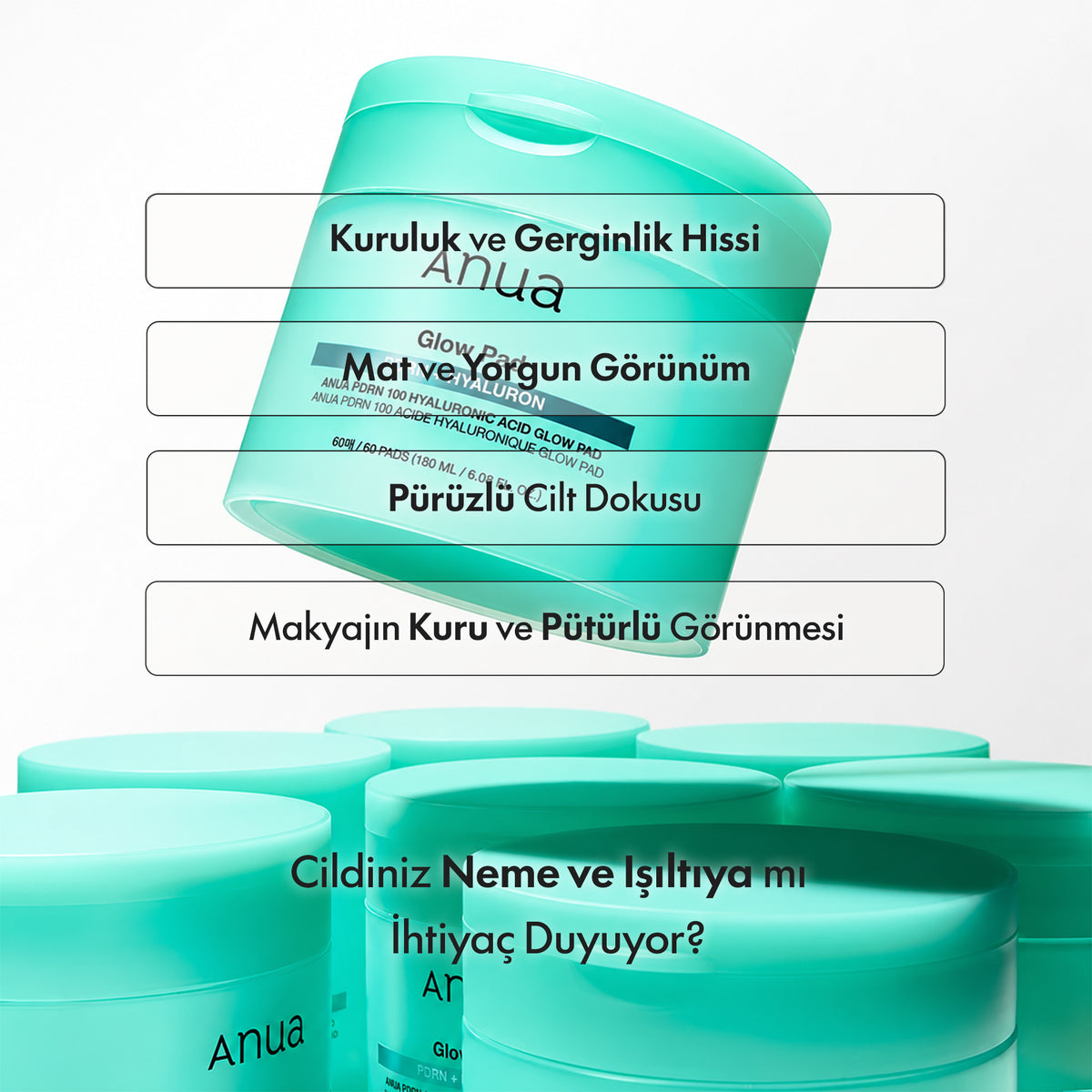 Anua - PDRN 100 Hyaluronic Acid Glow Pad (60 Adet)