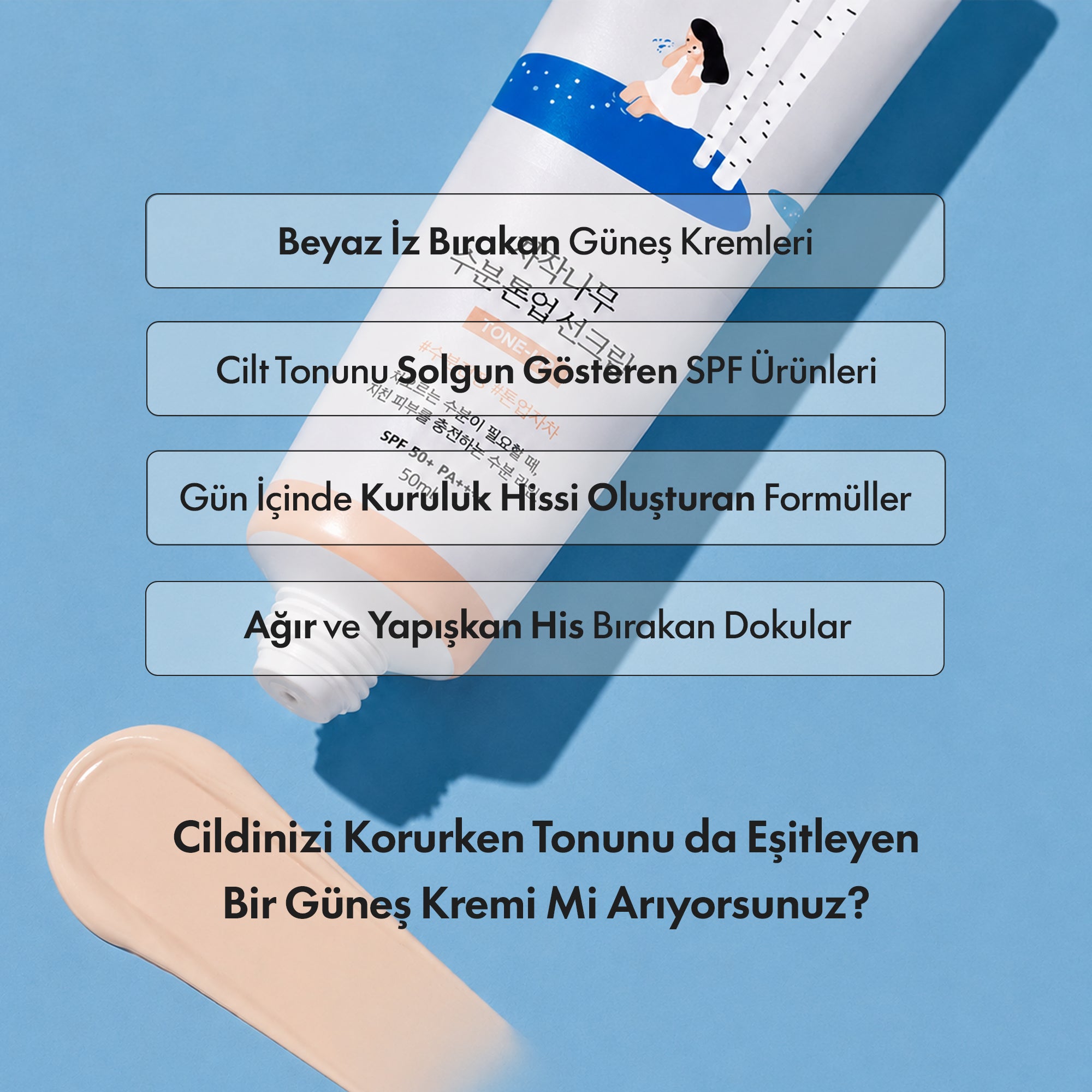 ROUND LAB - Birch Juice Moisturizing Ton Eşitleyici Güneş Kremi 50 ml