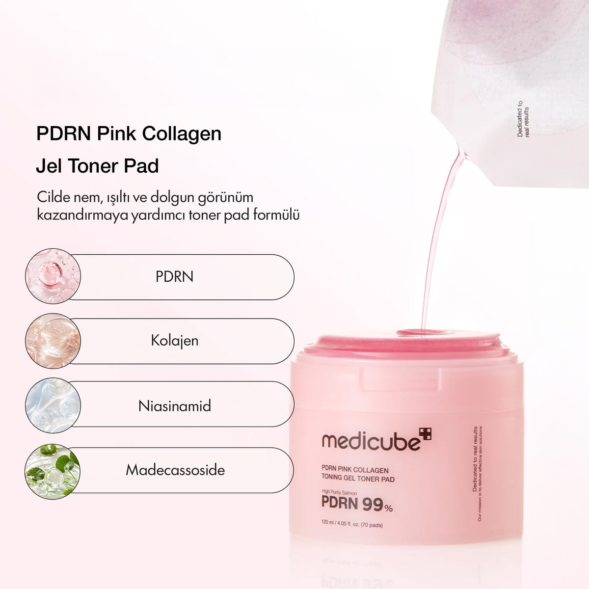Medicube - PDRN Pink Collagen Toning Gel Toner Pad
