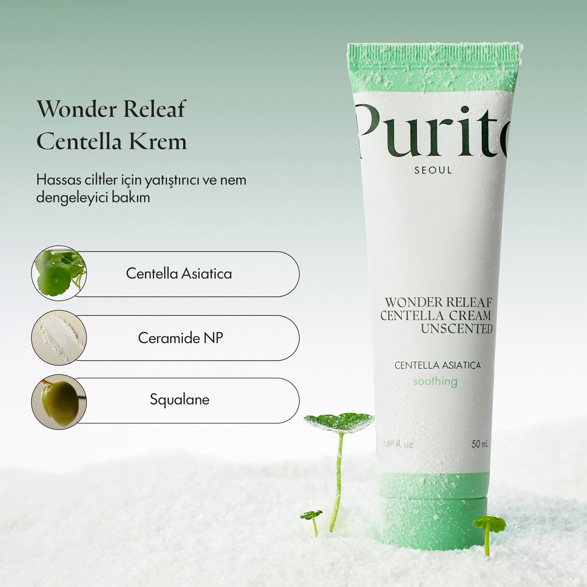 PURİTO SEOUL - Wonder Releaf Centella Kokusuz Krem 50 ml