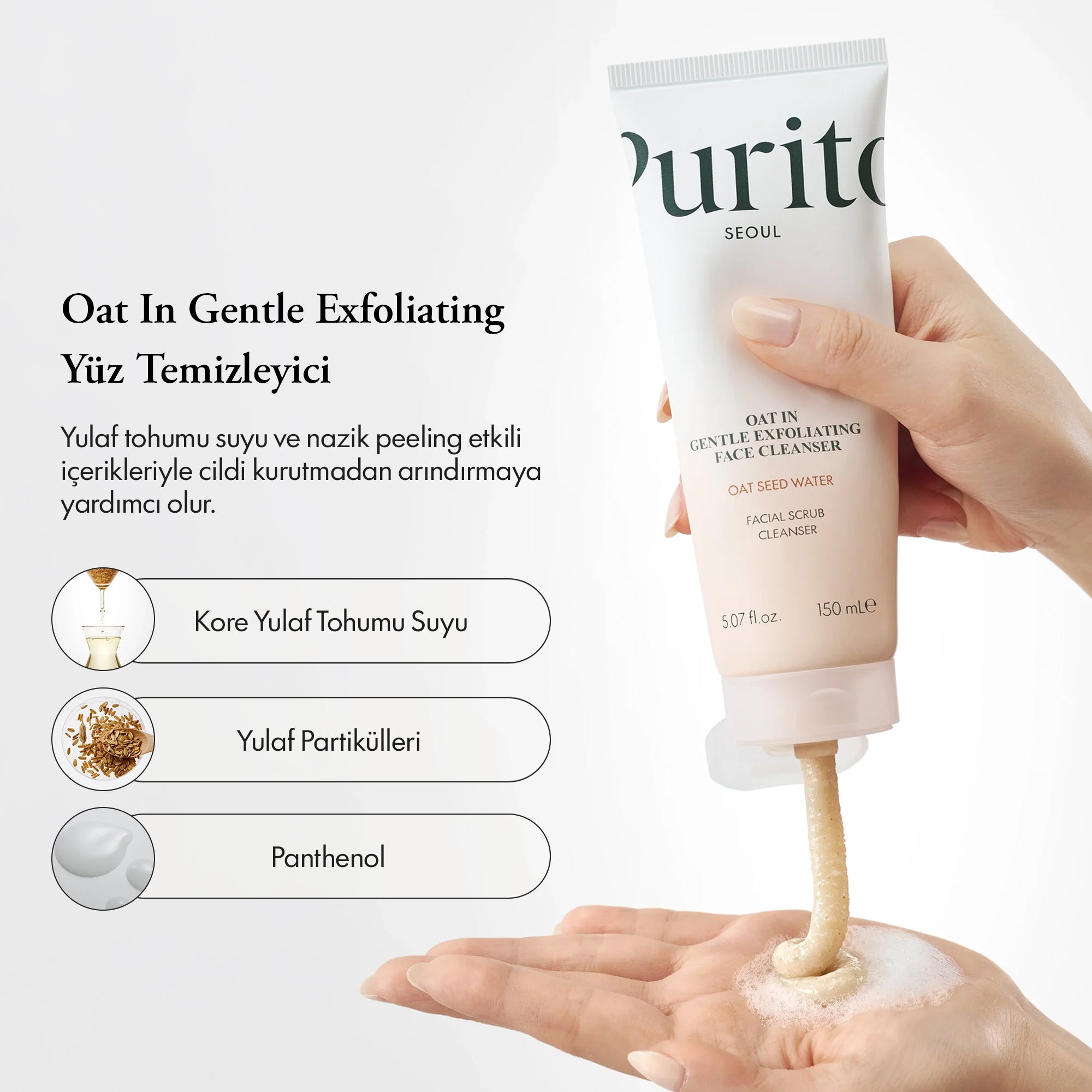 Purito Seoul - Oat In Nazik Yüz Temizleyici 150 ml