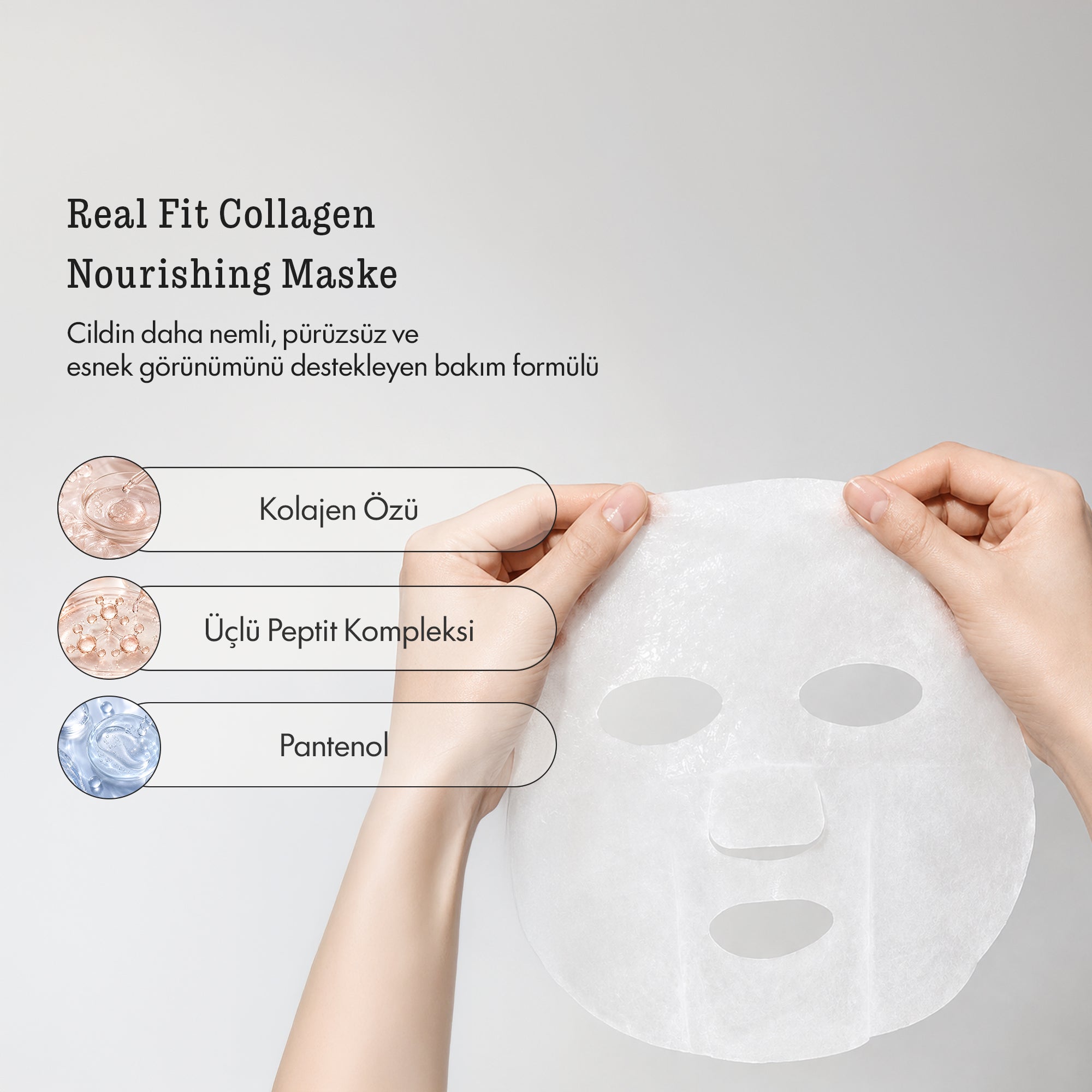 Fation - Real Fit Collagen Nourishing Maske 5 Adet