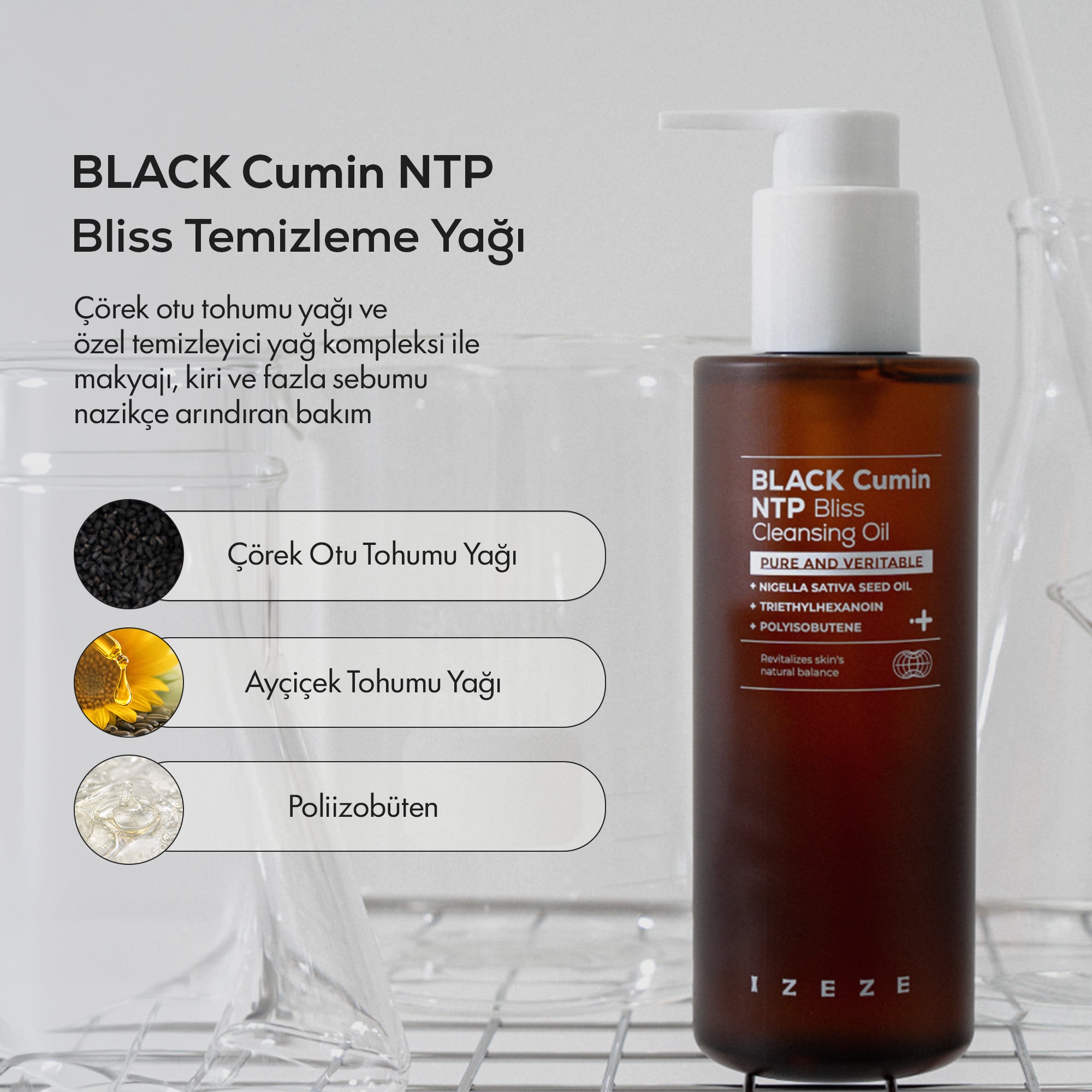 IZEZE - Black Cumin NTP Temizleme Yağı 200 ml