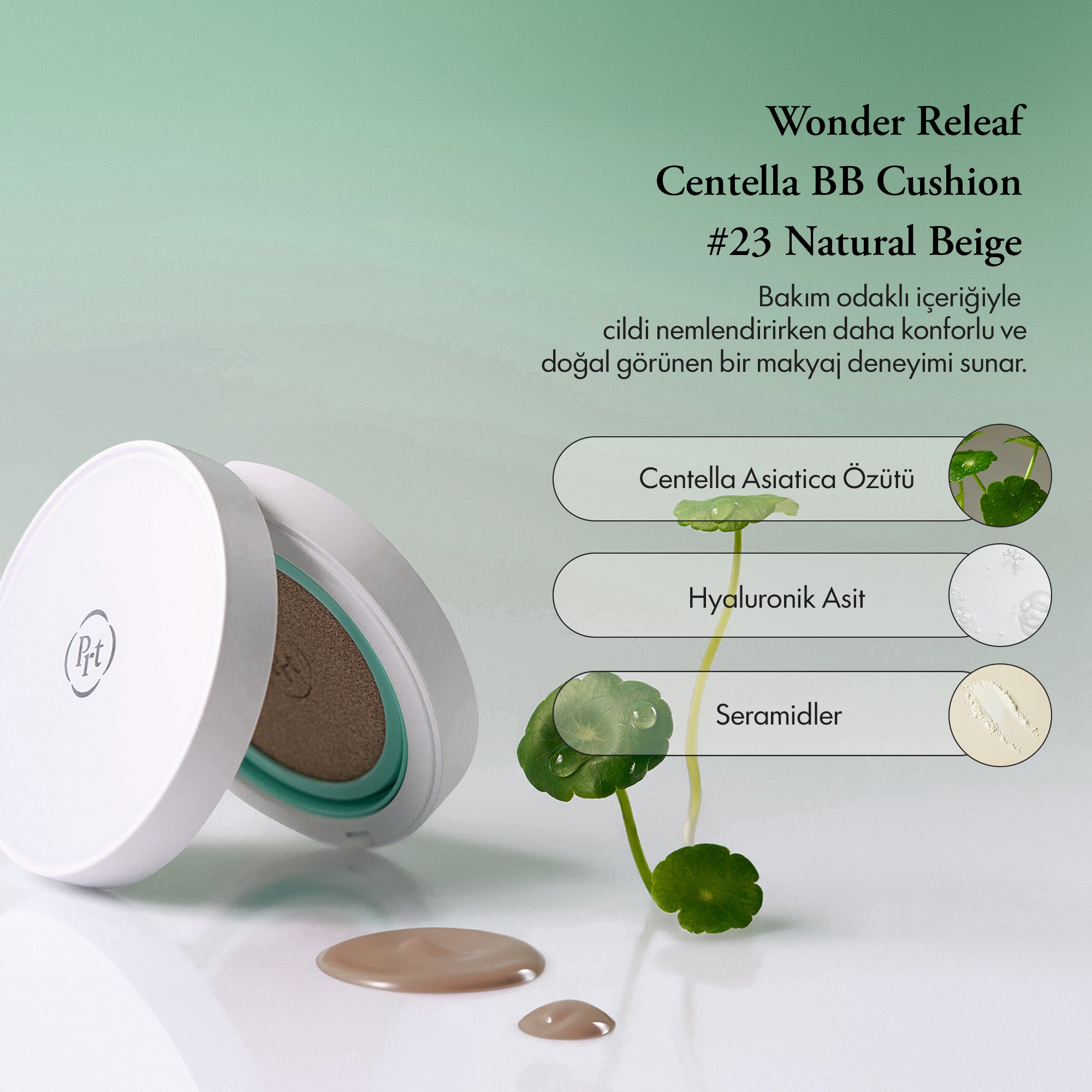 Purito Seoul - Wonder Releaf Centella BB Cushion #23 Natural Beige 15 g