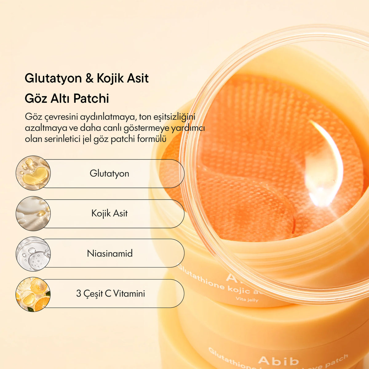 Abib - Glutathione Kojic Acid Eye Patch Vita Jelly 90 g