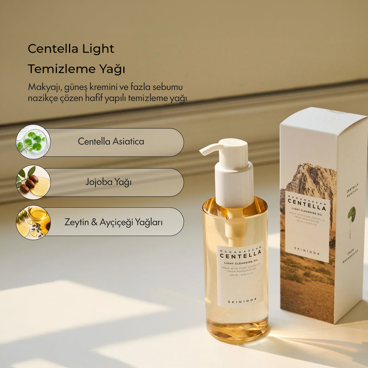 Skin 1004 - Centella Light Yüz Temizleme Yağı 200 ml
