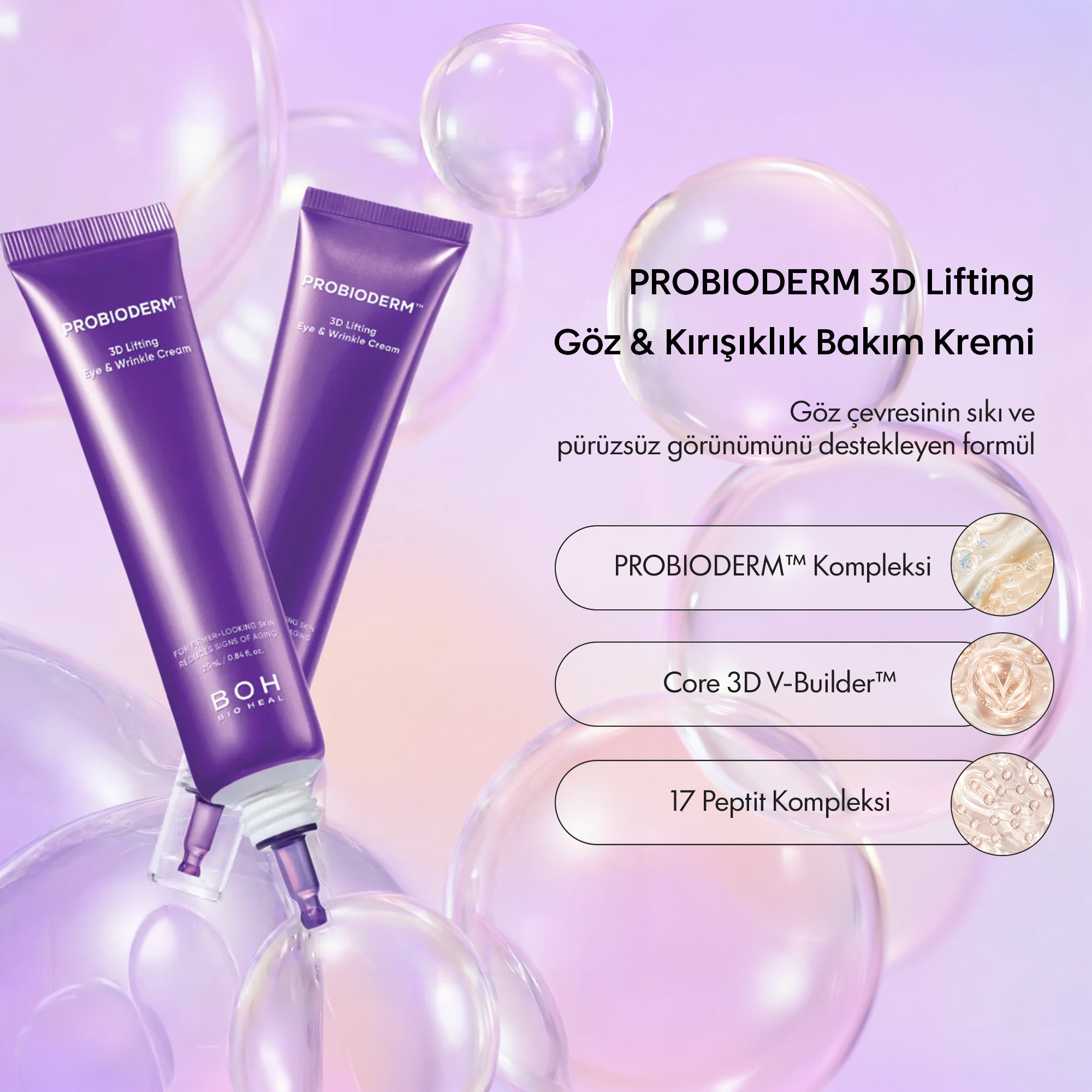 BOH Bioheal - PROBIODERM™ 3D Lifting Kırışıklık Karşıtı Göz Kremi 25 ml x 2 adet