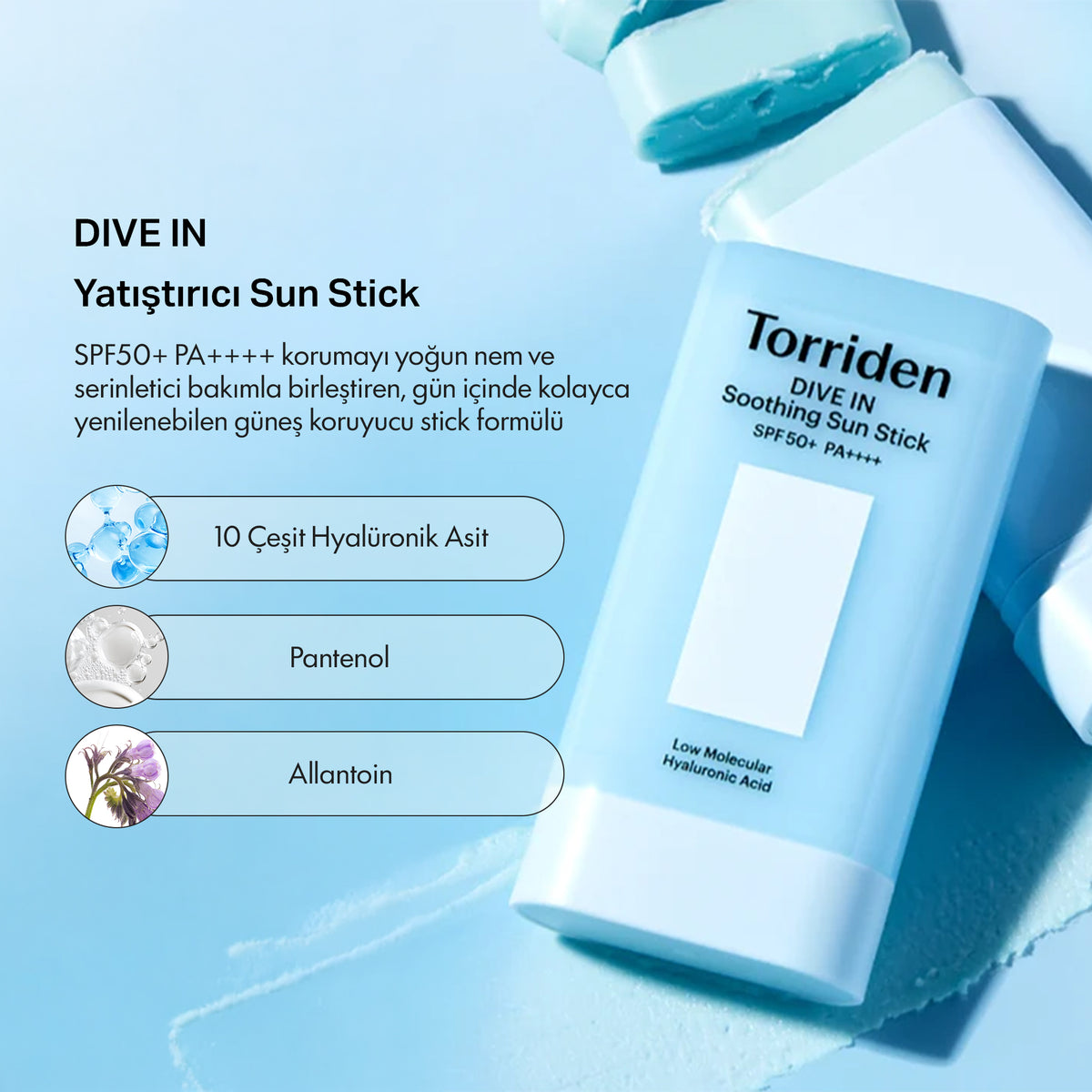Torriden - DIVE IN Soothing Sun Stick SPF 50+ 19 g