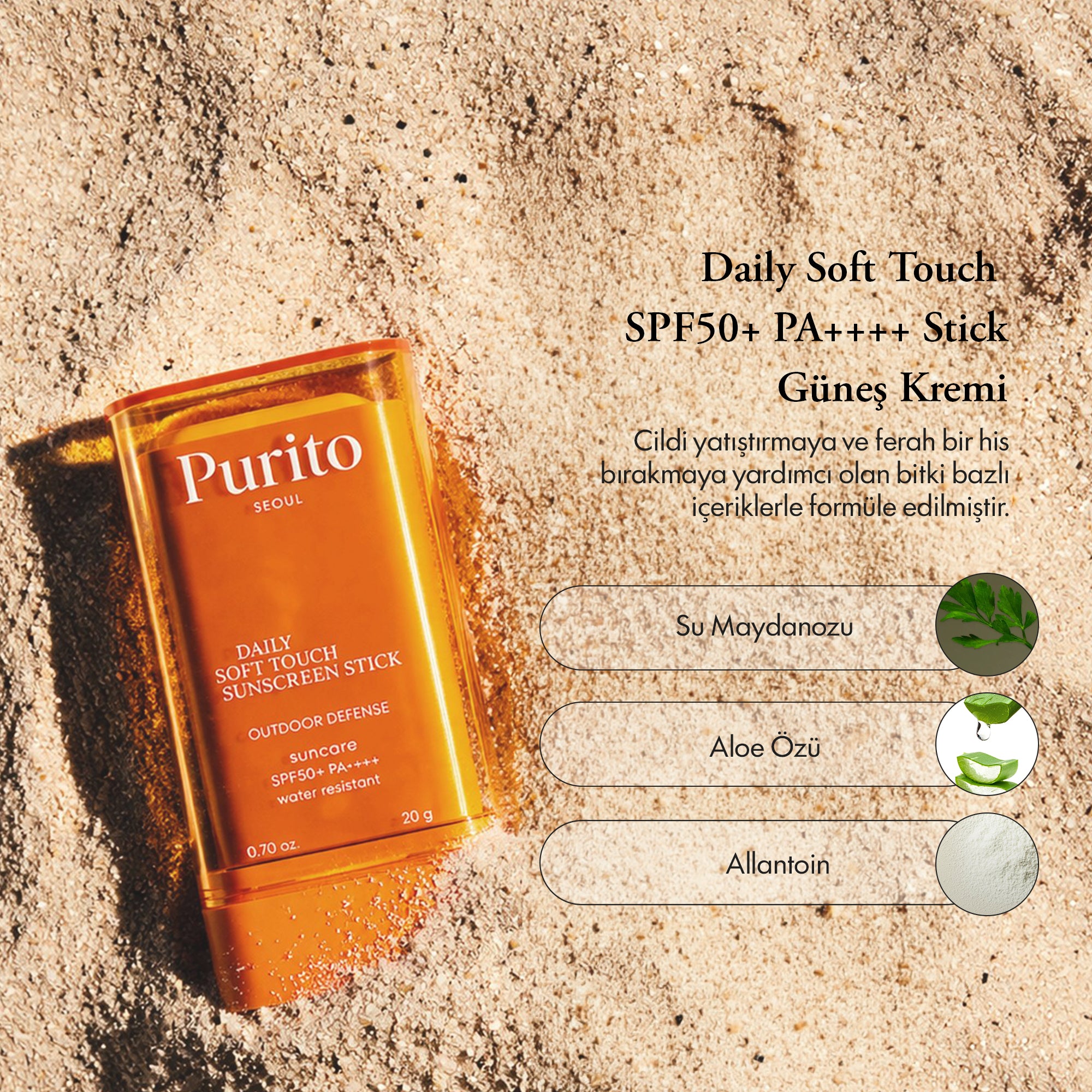Purito Seoul - Daily Soft Touch Stick Güneş Kremi 20 g
