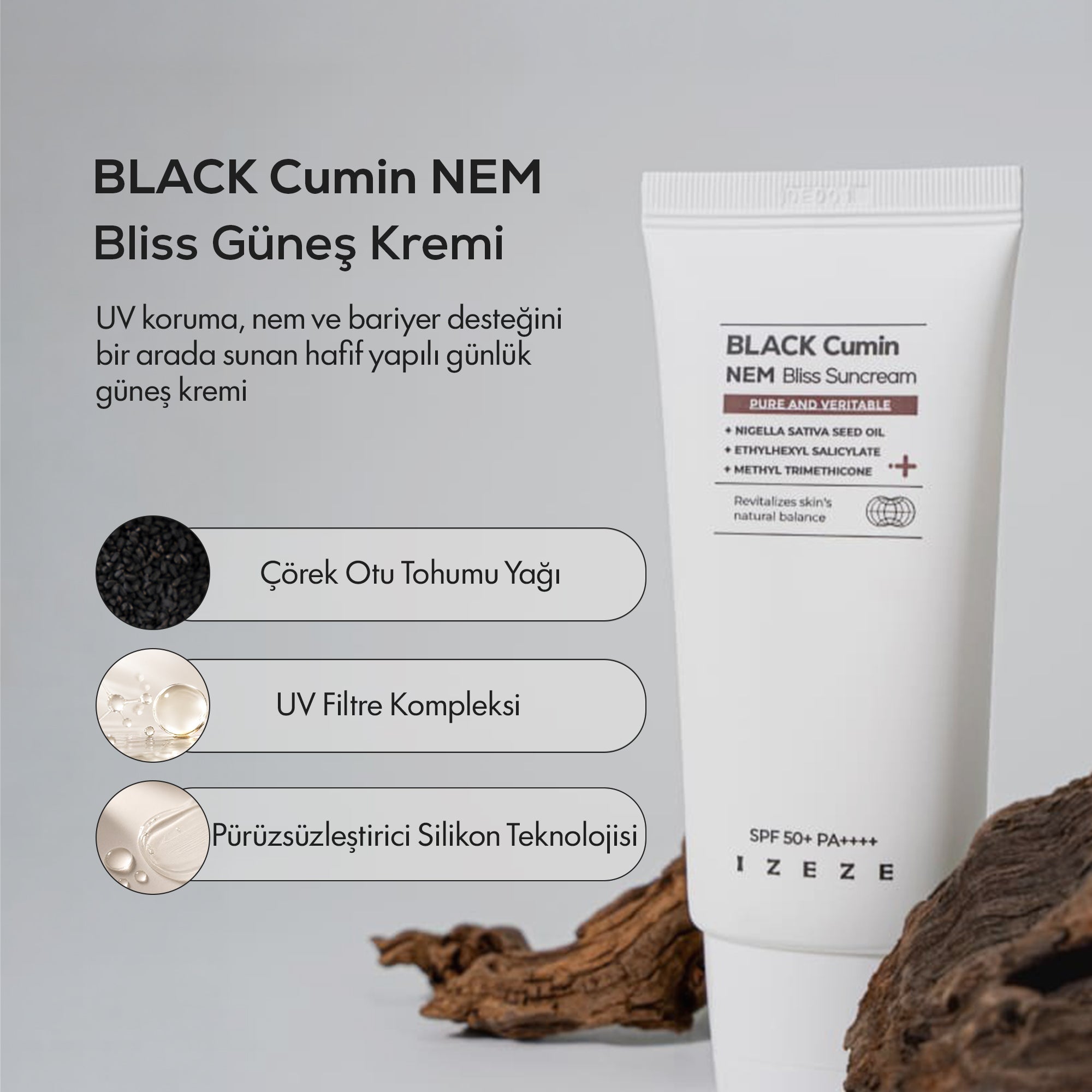 IZEZE - Black Cumin NEM Bliss Güneş Kremi 50 ml