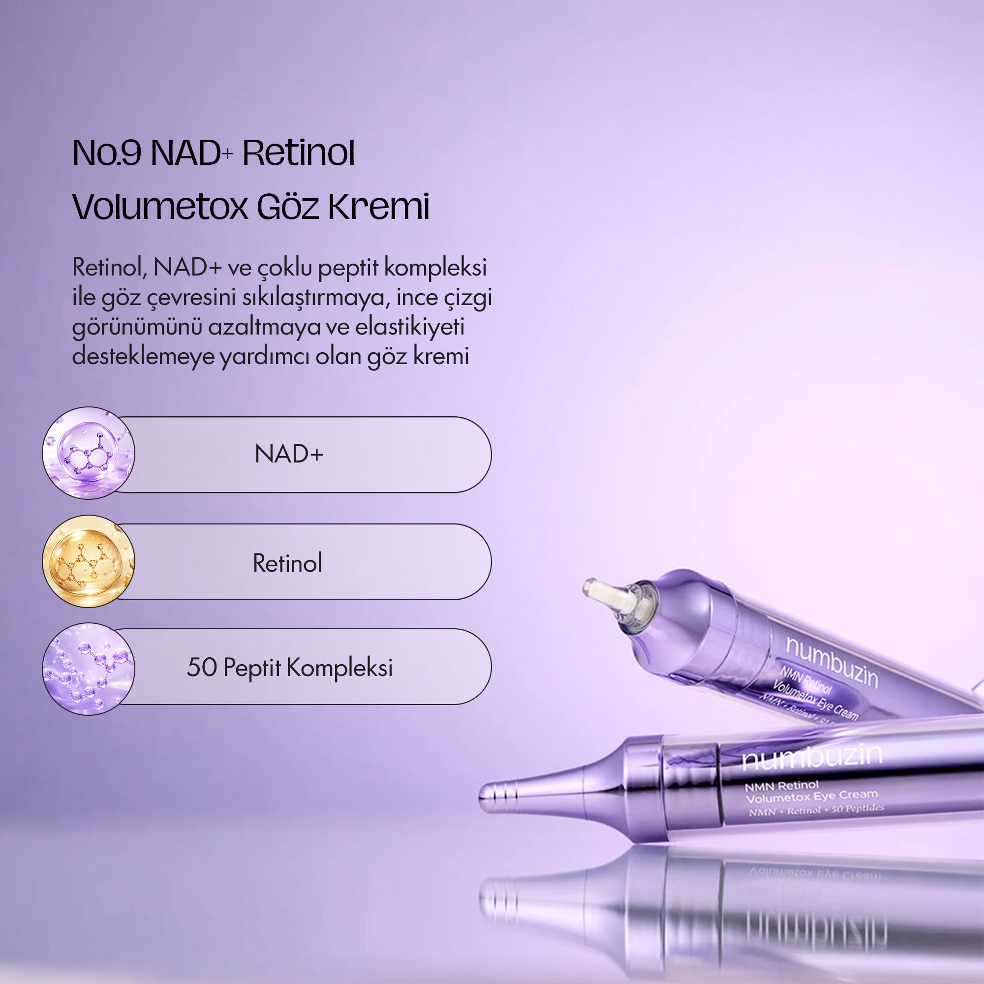 Numbuzin - No.9 NAD+ Retinol Volumetox Göz Kremi 10 ml