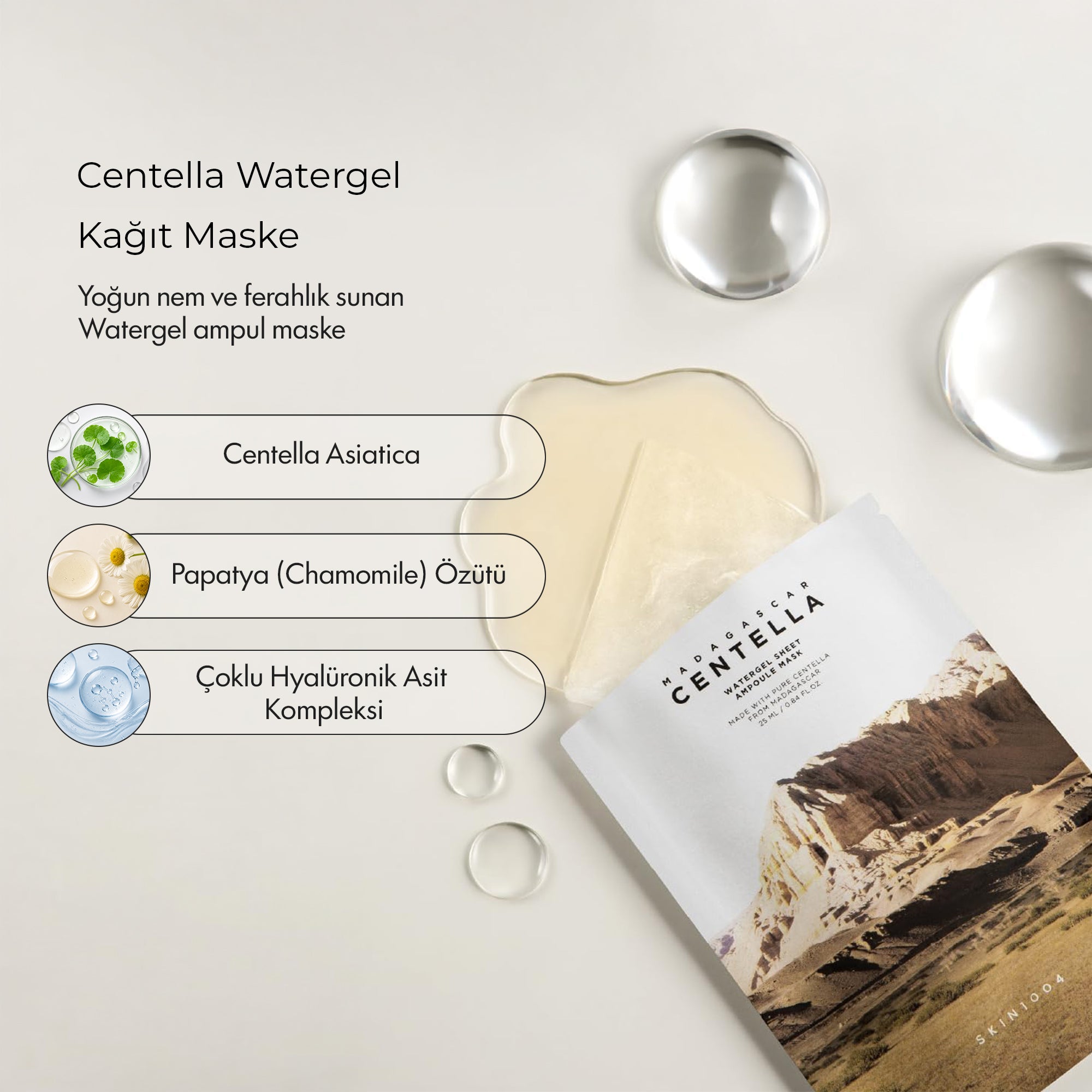 SKIN 1004 - Centella Watergel Ampoule Yüz Maskesi 25 ml