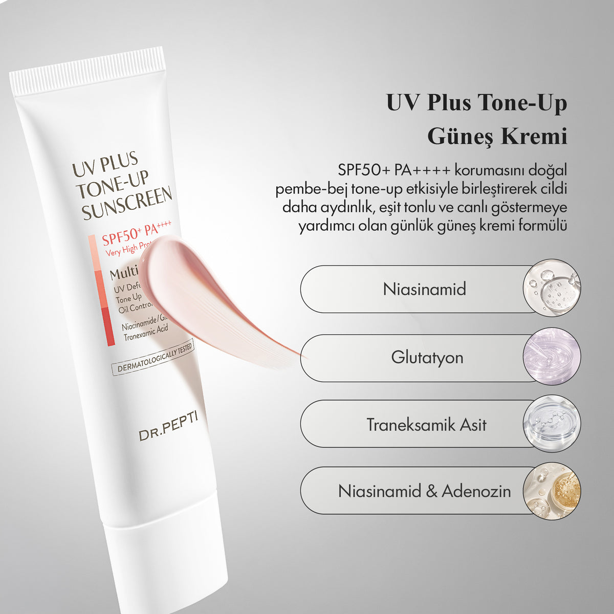 Dr. Pepti - UV Plus Tone-Up Sunscreen SPF50+ PA++++ 50 ml
