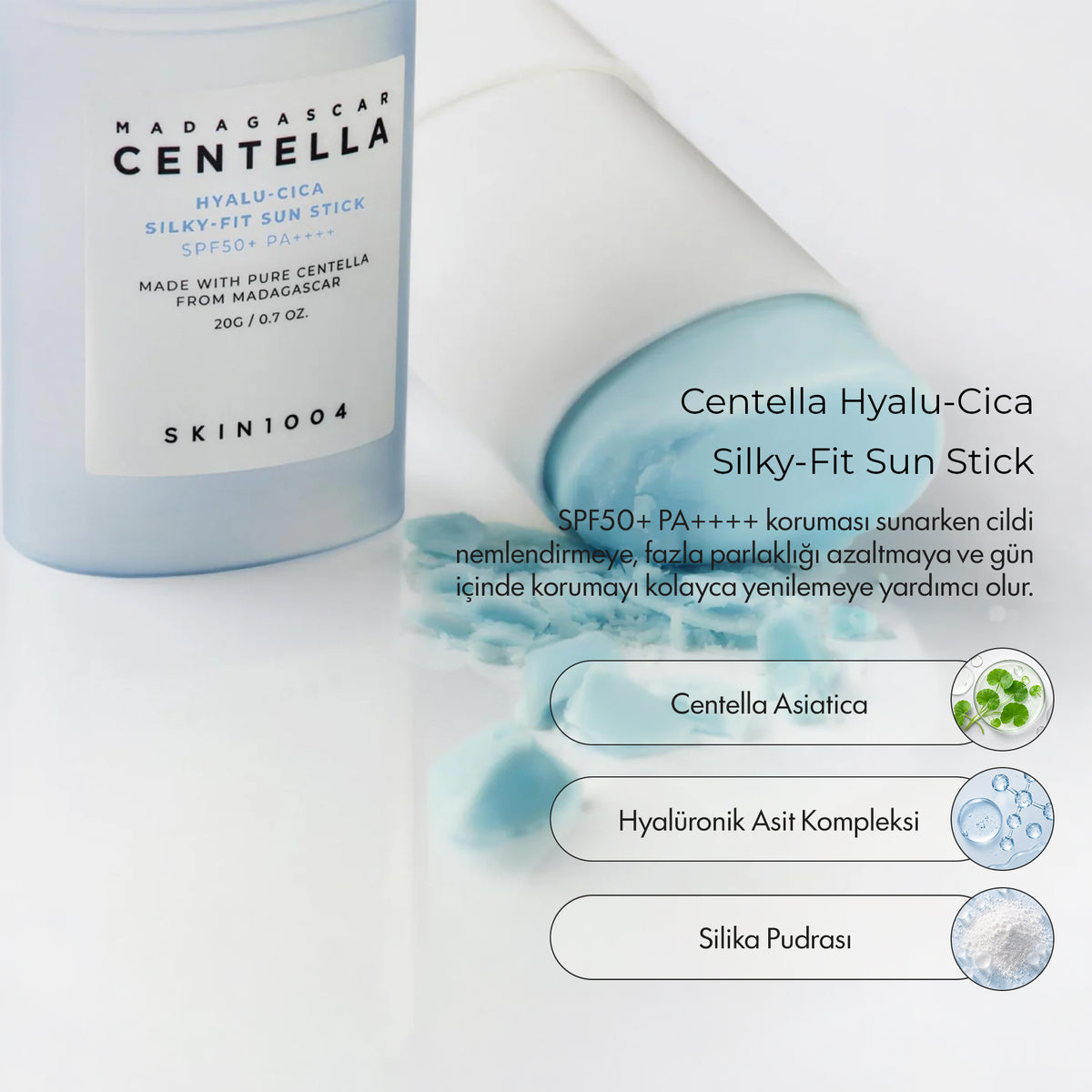 Skin 1004 - Centella Hyalu-Cica Silky-Fit Stick Güneş Kremi 20 g