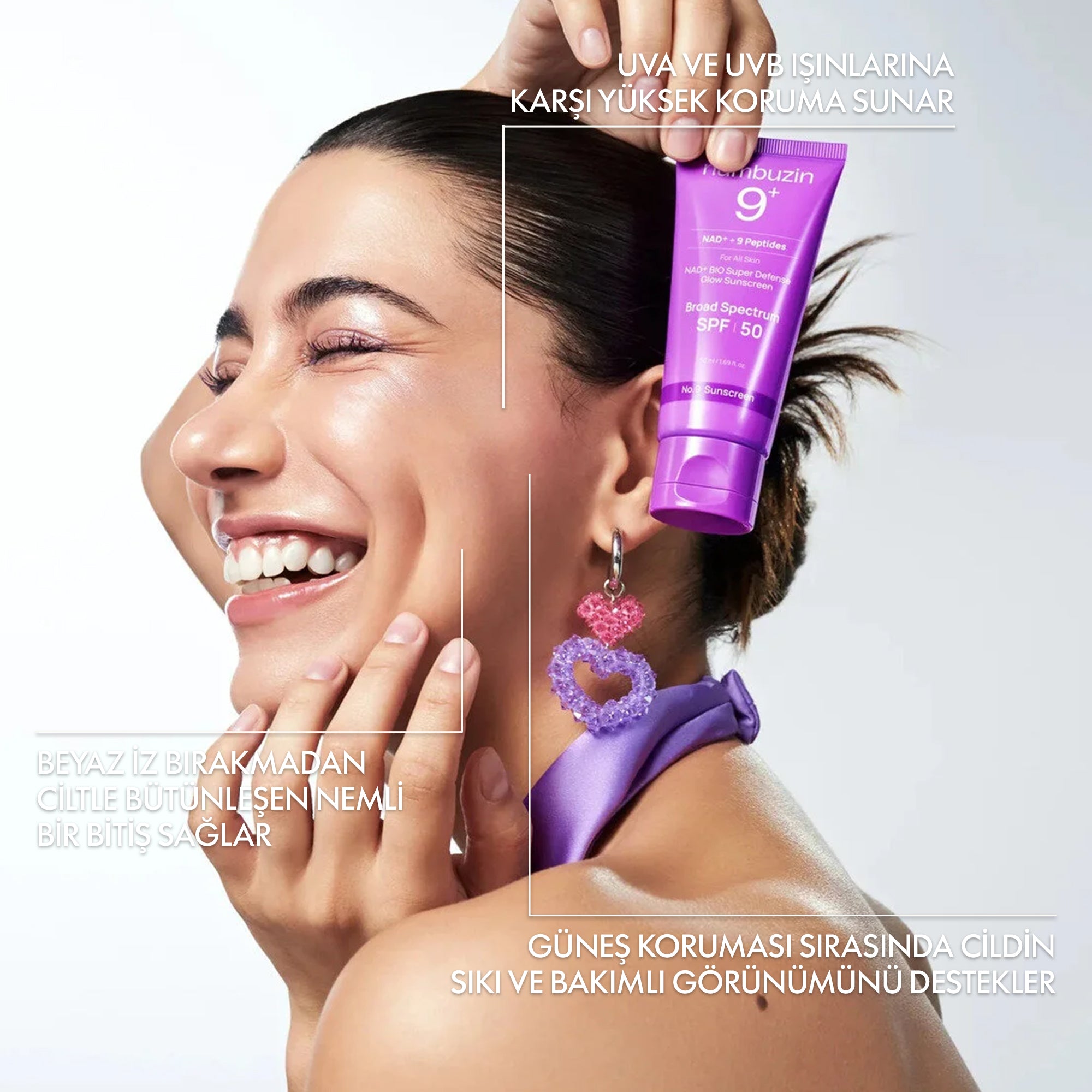 Numbuzin - No.9 NAD+ Peptide Dewy SPF 50+ Güneş Kremi 50 ml